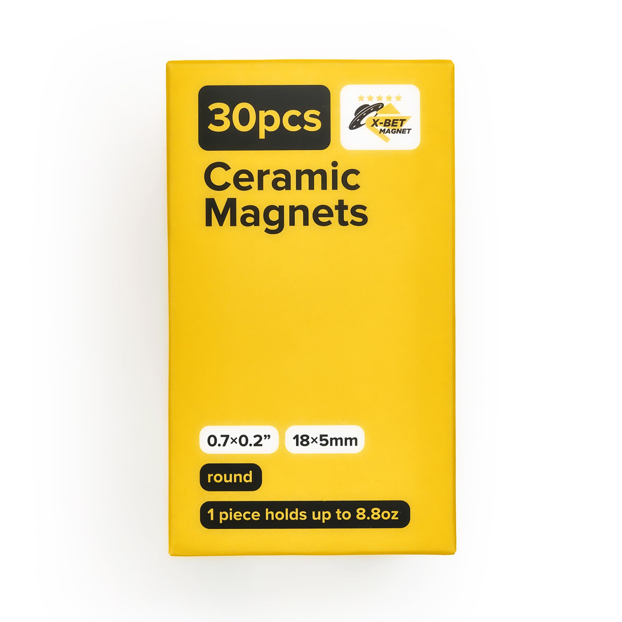 Craft Magnets - Aimants en Céramique Rond de 1,8 cm - Aimants Circulaire Plat pour L'artisanat, la Science et le Bricolage - Petits Aimants Frigo, pour Réfrigérateur, le Tableau Blanc - 30 PC