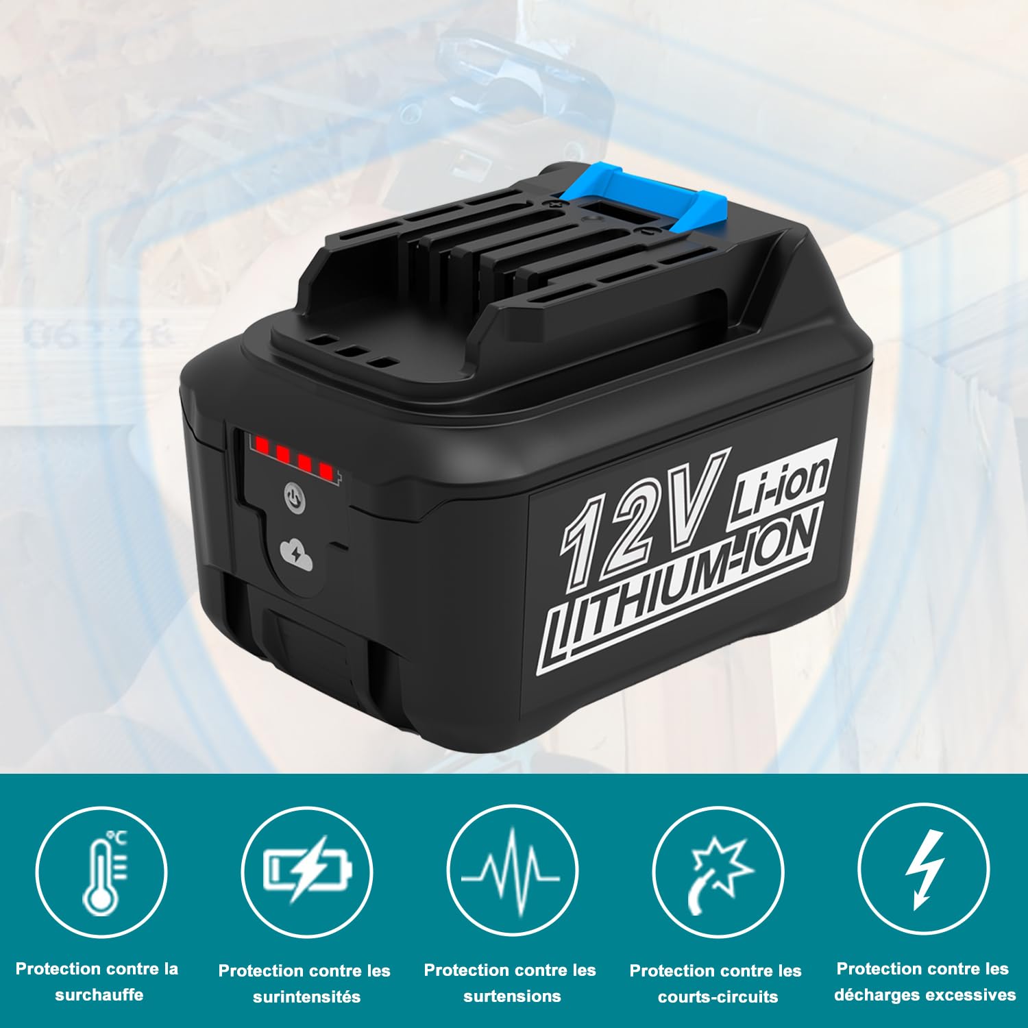 12 V 6 Ah Batterie de Remplacement pour Makita Outil 12 V | Applicable BL1041B BL1040B BL1016 BL1020B BL1021B