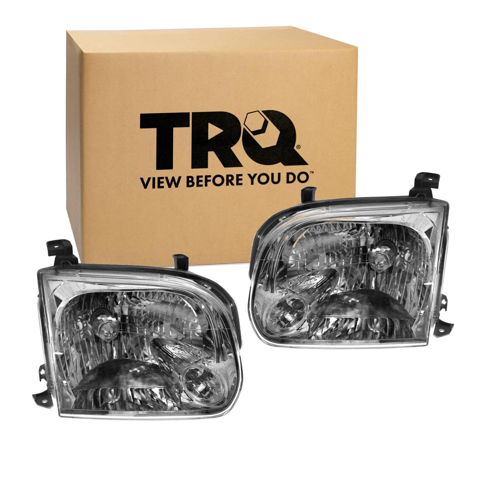 TRQ Headlight Assembly Set Driver & Passenger Side FO2502153 FO2503153 Compatible with 97-07 Ford — view 116