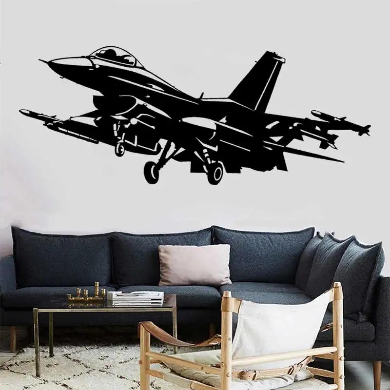 YOUOUSI Strategic Weapons, Military Aircraft, Fighter Jets, wall Stickers, Children's Room playroom Decorations, Unique