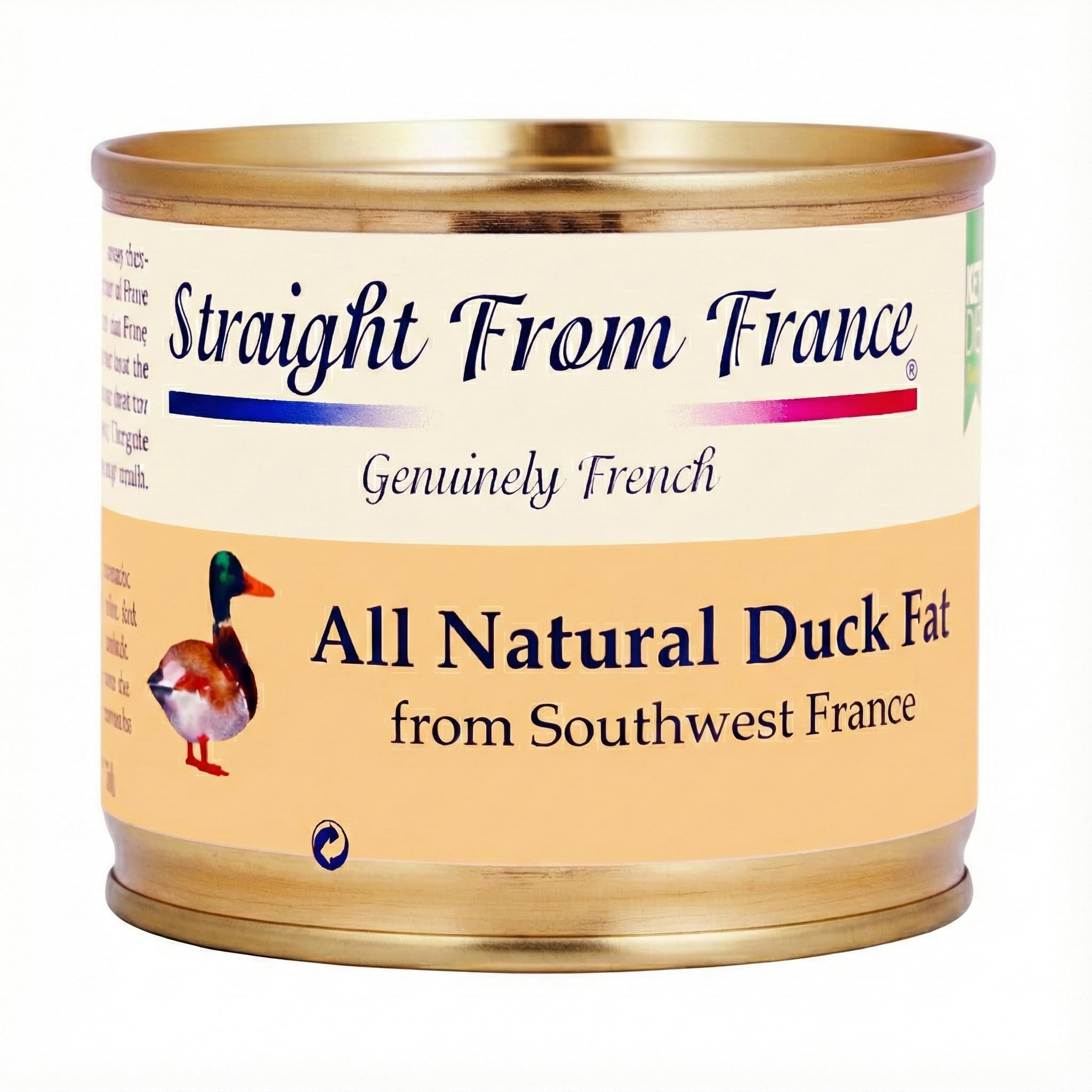 Straight from France Genuinely French, All Natural Duck Fat for Cooking from Southwest France, Keto and Paleo Diet Friendly, Can 170g 6oz