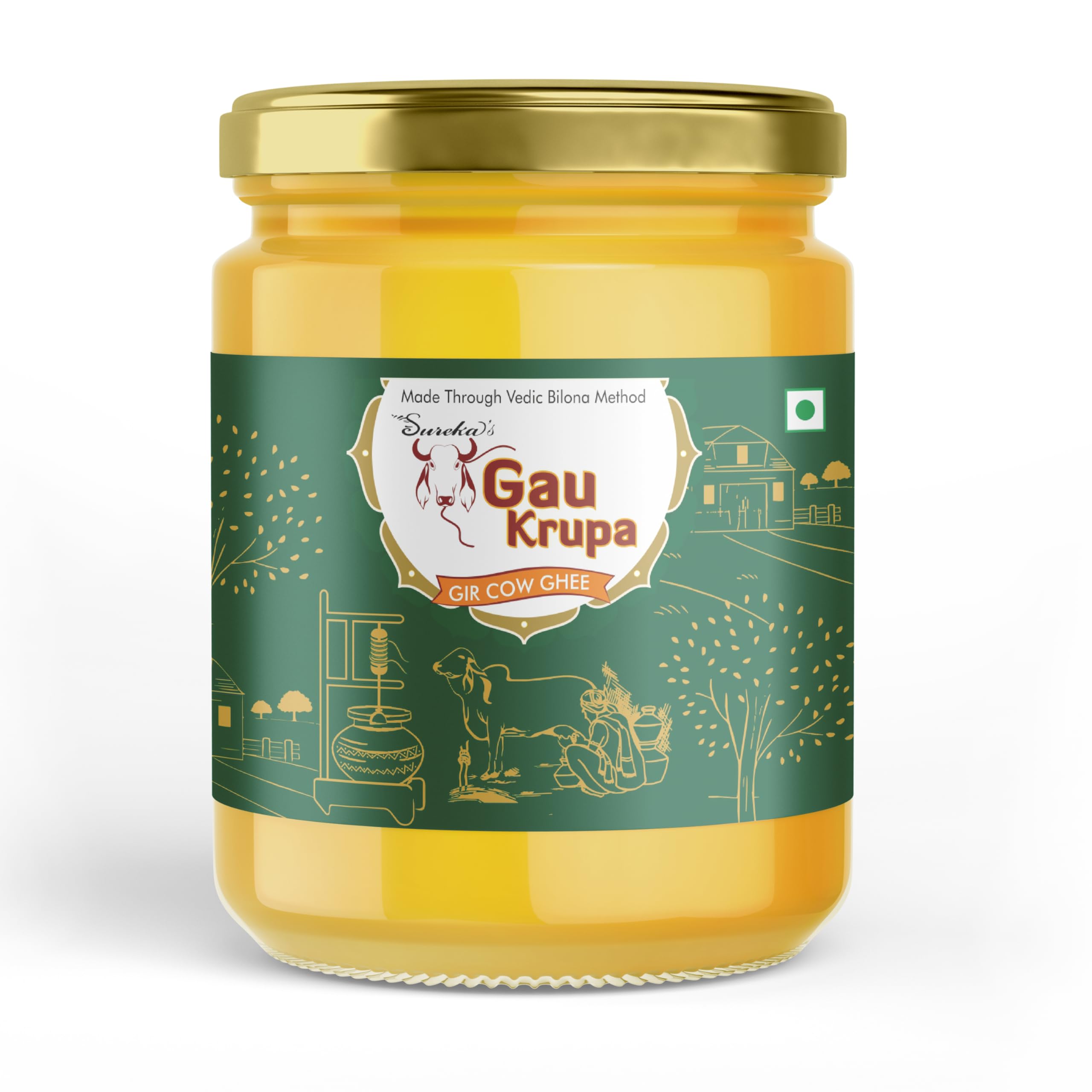 GauKrupa A2 Cow Desi Ghee 100% Pure Gir Cow Ghee Vedic Bilona Method Gir Gaay Ghee Traditional Grassfeed, Cultured Curd-Churned Organic, Natural & Healthy Ghee(100Ml),250 Grams (B0CMD5TQGD) Amazon Price History, Amazon Price Tracker