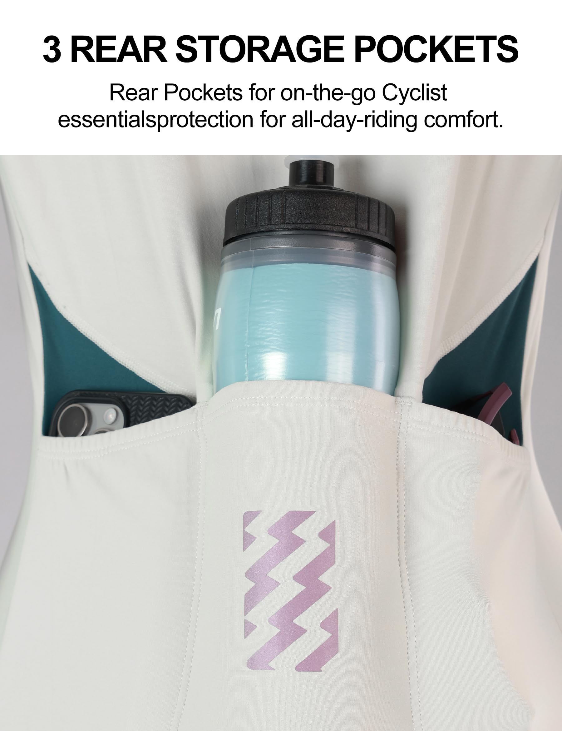 LAMEDA Radtrikot Damen Langarm Sommer Fahrradshirt mit Taschen Atmungsaktiv Schnell Trocknend Elastisch Reflektierend Fahrradtrikot für Frühling & Herbst