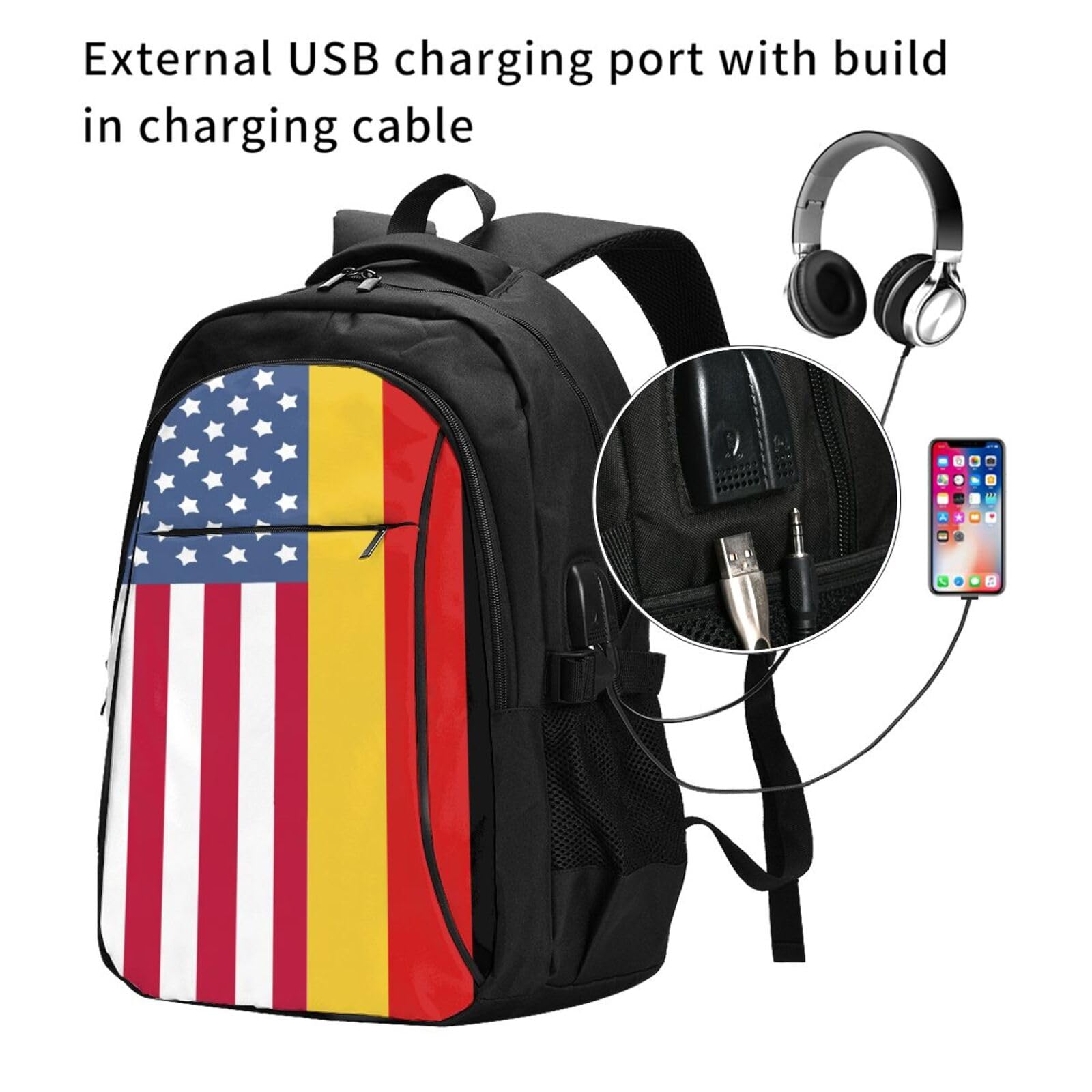 Amazon.co.jp: リュック 国旗柄 アメリカ星条旗柄 バックパック 