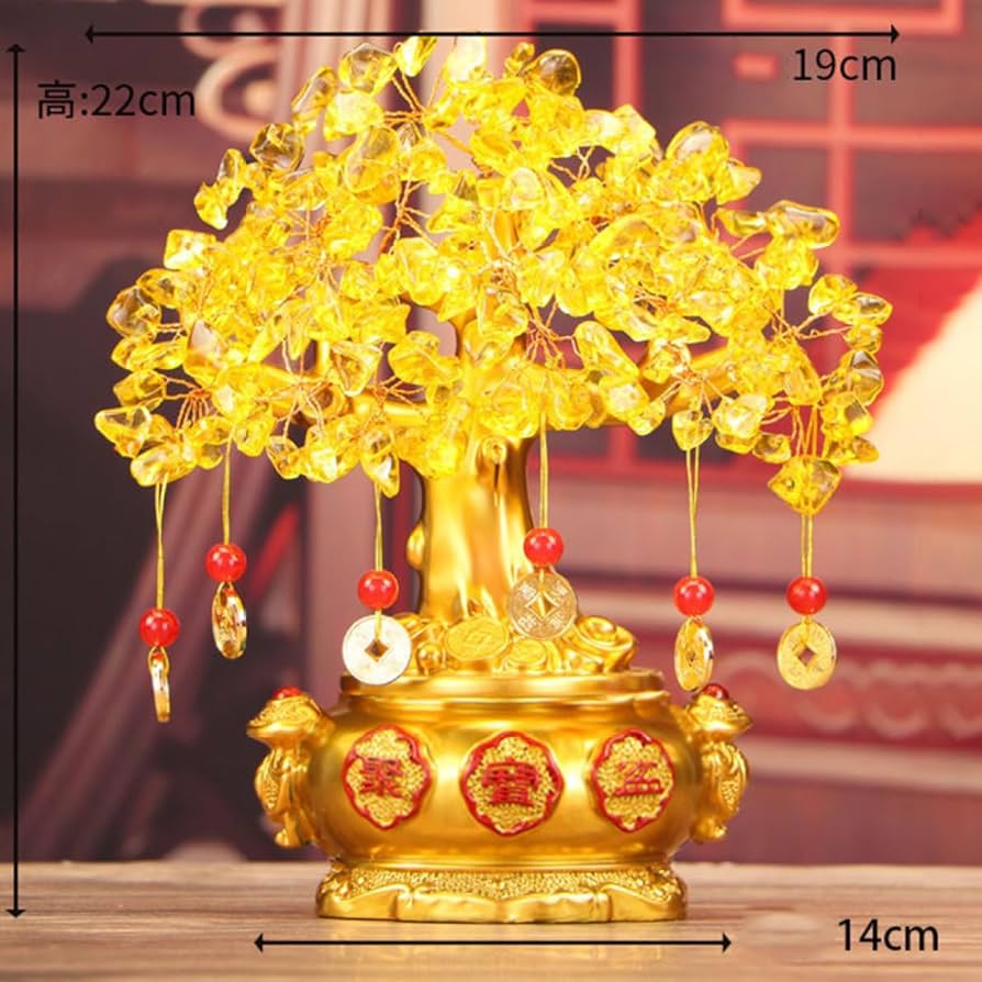 Amazon.co.jp: [dhiuebc] 風水 招財樹 M 開運 金運 財運 置物