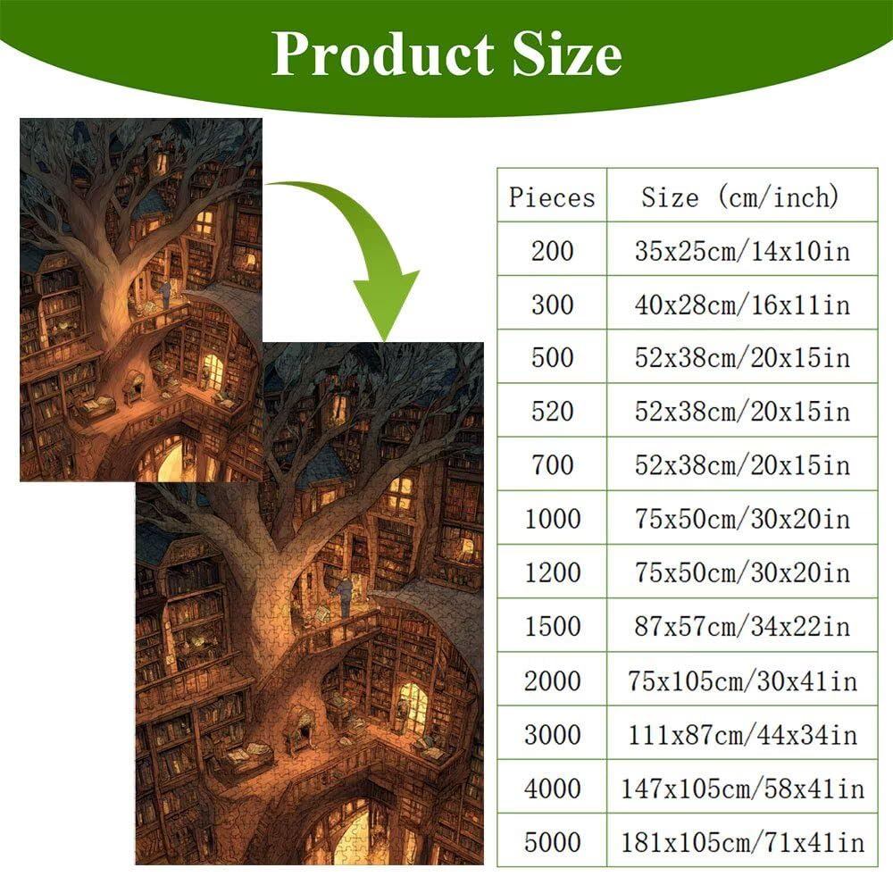 Puzzle 1500 Piezas Adultos Casa del árbol & Paisaje, Rompecabezas con Letras Traseras y Póster, Pasatiempo Antiestrés, Decoración de Pared, Regalo Decorar Mujer Hombre 87 x 57 cm (14 Años +) P3#785