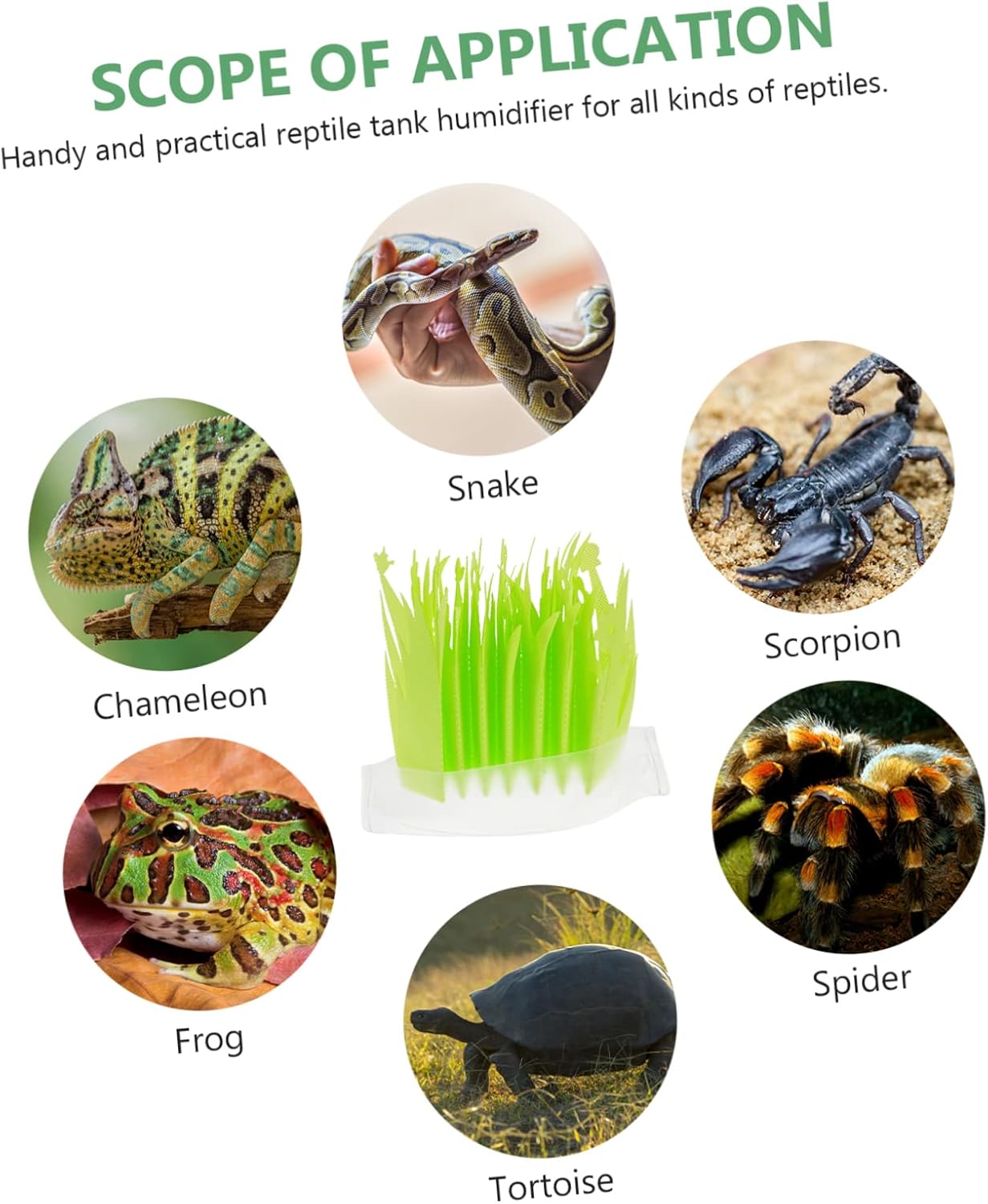 Kisangel 2Pcs Reptile Tank Humidifier Simulated Plants Decorative Humidifier for High Humidity in Terrarium Environments for Tortoise and Young Turtle Habitats