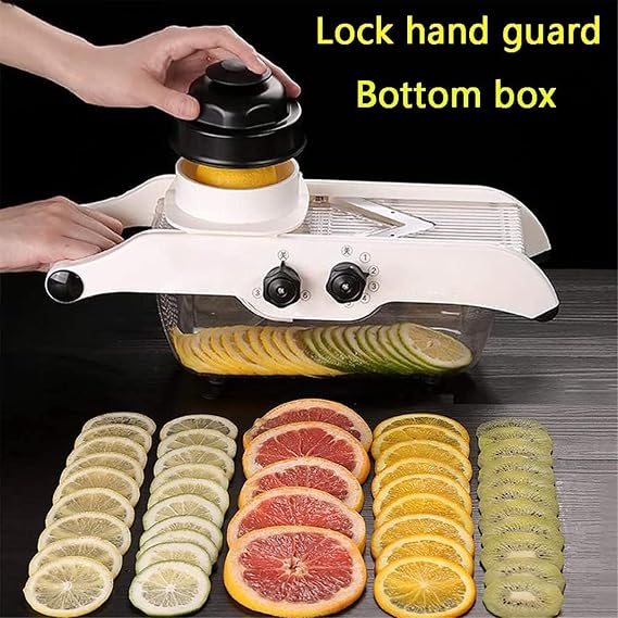 Vegetable Chopper, Stainless Steel Mandolin Slicer, Adjustable Thickness and Width, Ideal for Slicing Fruits and Vegetables, Easy to Use