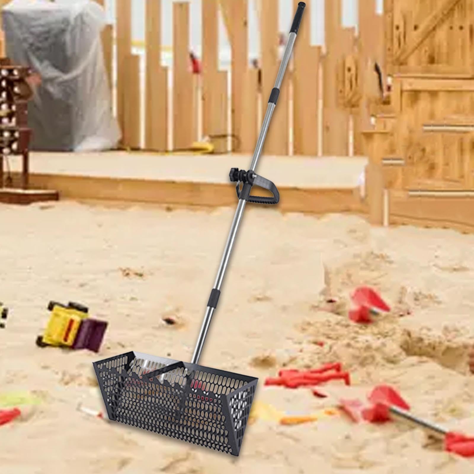 Bothyi Extendable Cat Litter Scoop Sand Rake Large Heavy Duty Stainless Steel Multifunctional Lightweight No Bending for Litter Boxes