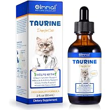 Taurine Liquid Drops for Cats Essential Amino Acid Supplement Easy-to-Use Liquid for Daily Nutritional Support & Overall Feline Wellness Natural Chicken Flavor, 60ml