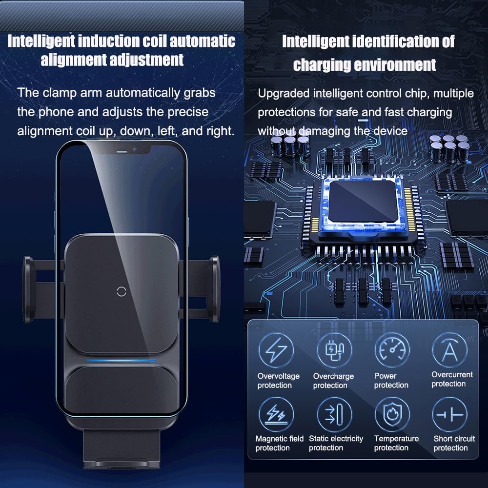 Supporto per telefono da auto per Mercedes-Benz W167 Classe GLE 2019-2024 2025, supporto per telefono cellulare per parabrezza, cruscotto, bocchetta dell'aria, supporto per smartphone