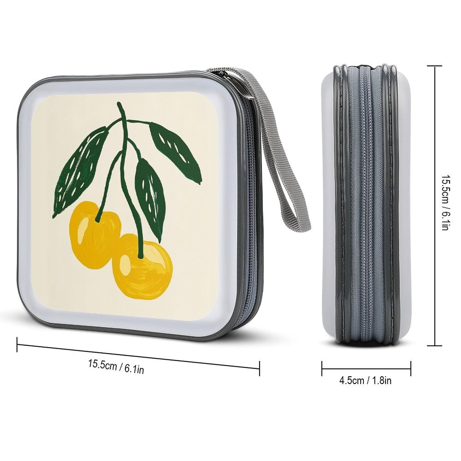 Amazon.com: zxxpensy Cherries CD Case DVD Storage Case Hand