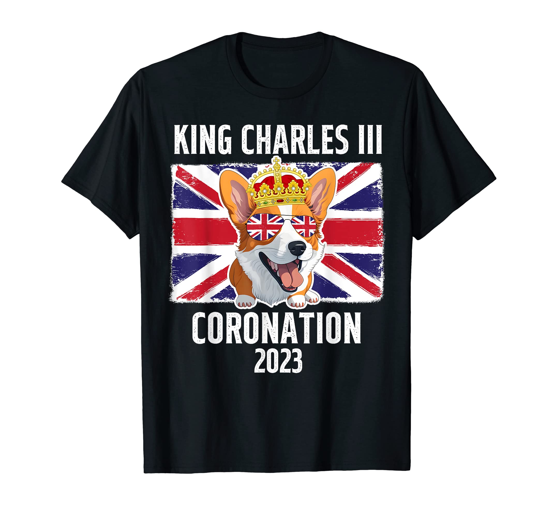 King Chales III Coronation 2023 ShirtKings Coronation Crown Kids King Charles Union Corgi Dog T-Shirt