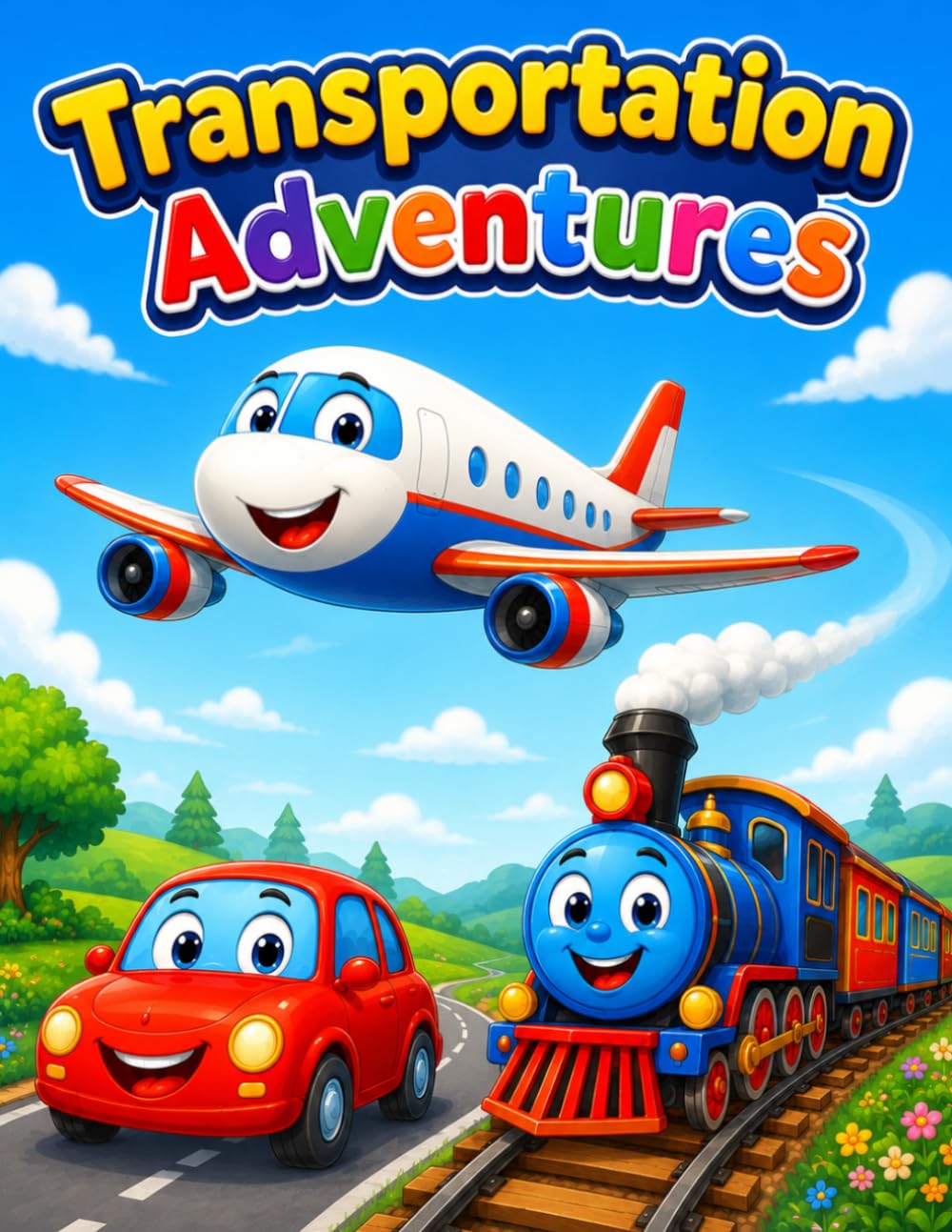 Transportation Adventures: A Fun Journey Through Cars, Buses, Trains, Planes, Ships, and Rockets for Curious Kids Ages 2–5