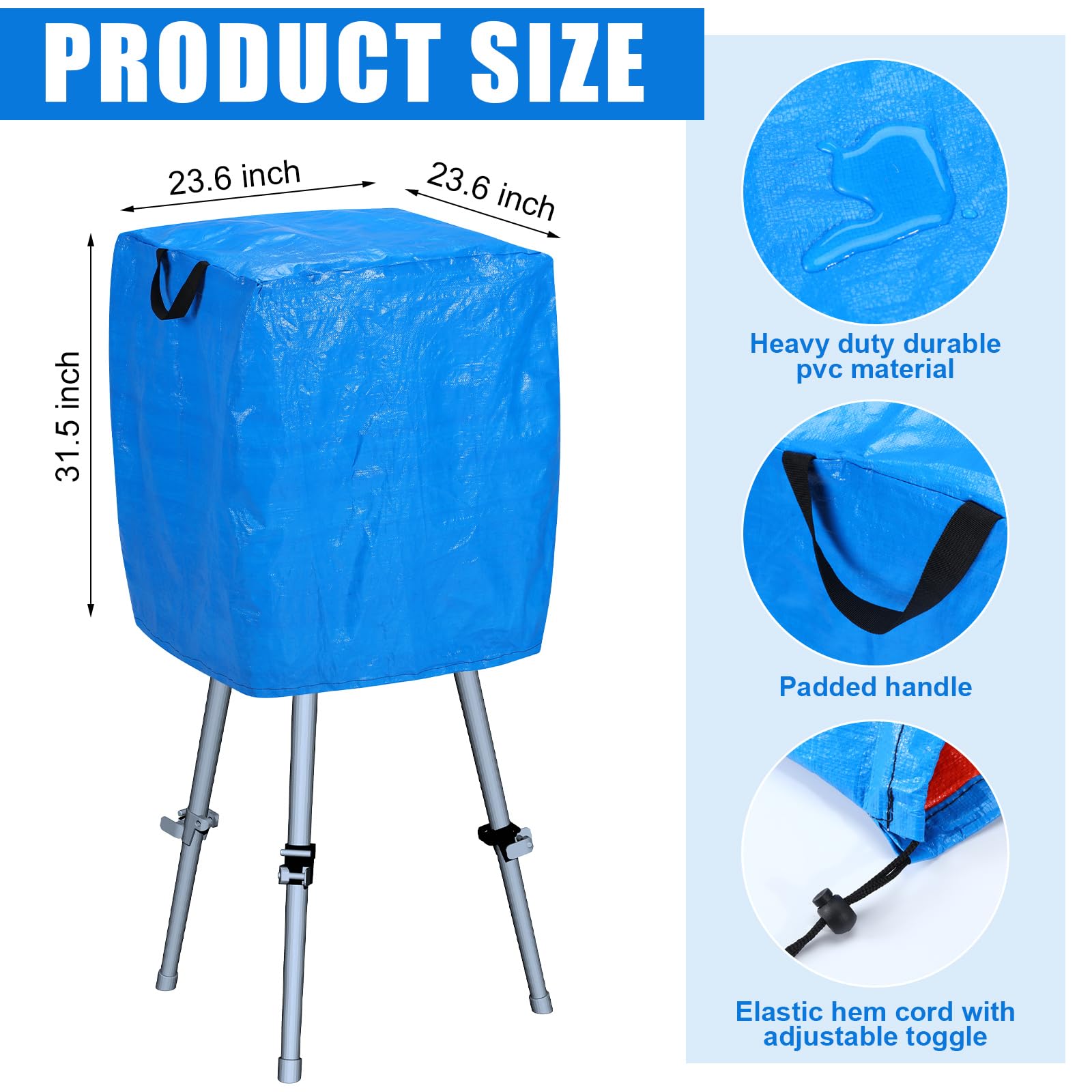 Ribbonlic Pitching Machines Cover for Most Softball/Baseball Pitching Machine, Provide All-Weather Protection. (23.6