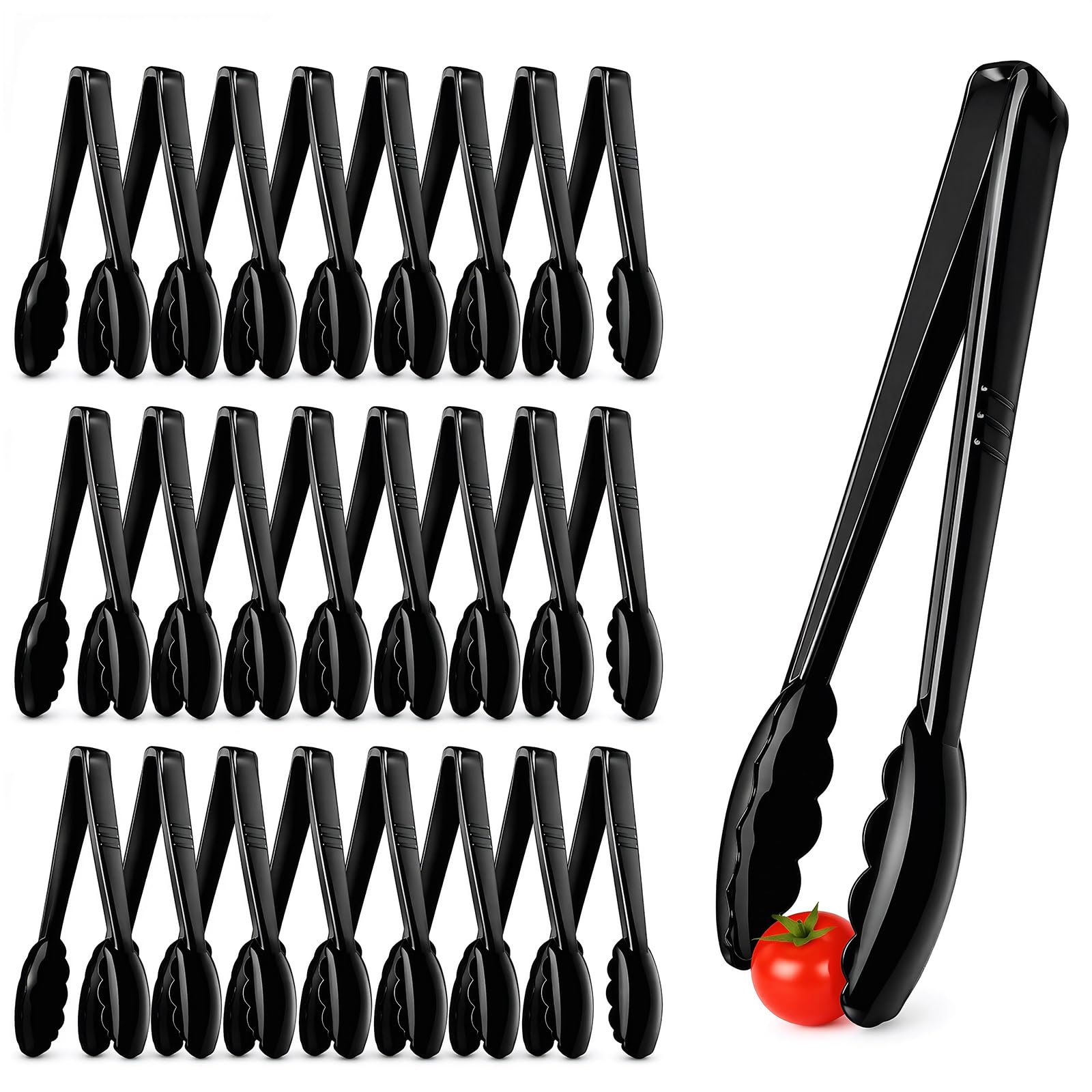Black Buffet Tongs - 24 Pack -1 Black Buffet Tongs - 24 Pack -1