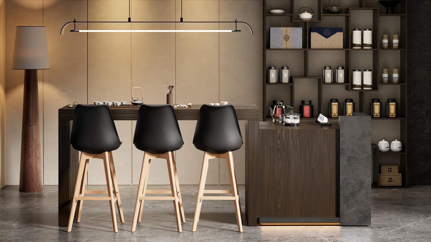 Mobili Fiver, Evolution High Table 70.9 x 23.6 in, Dark Walnut, Made in Italy