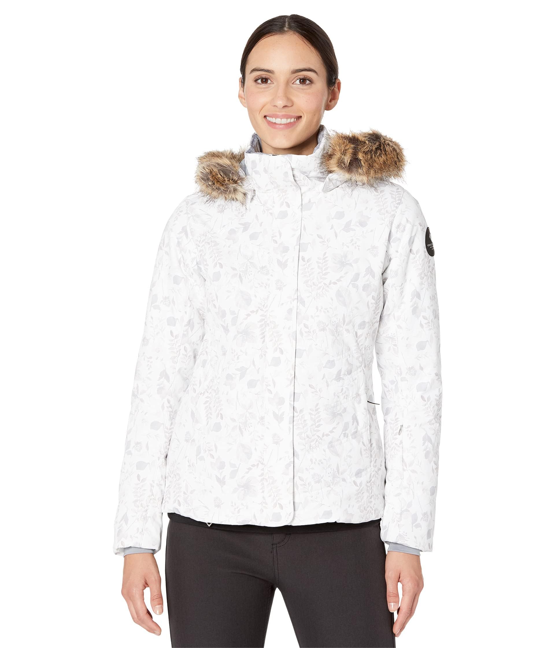 Obermeyer Tuscany II Jacket for Women - Front Zip Closure, Long Sleeves and Internal Cuffs, and Gorgeous Snow Jacket Botanical 8 One Size