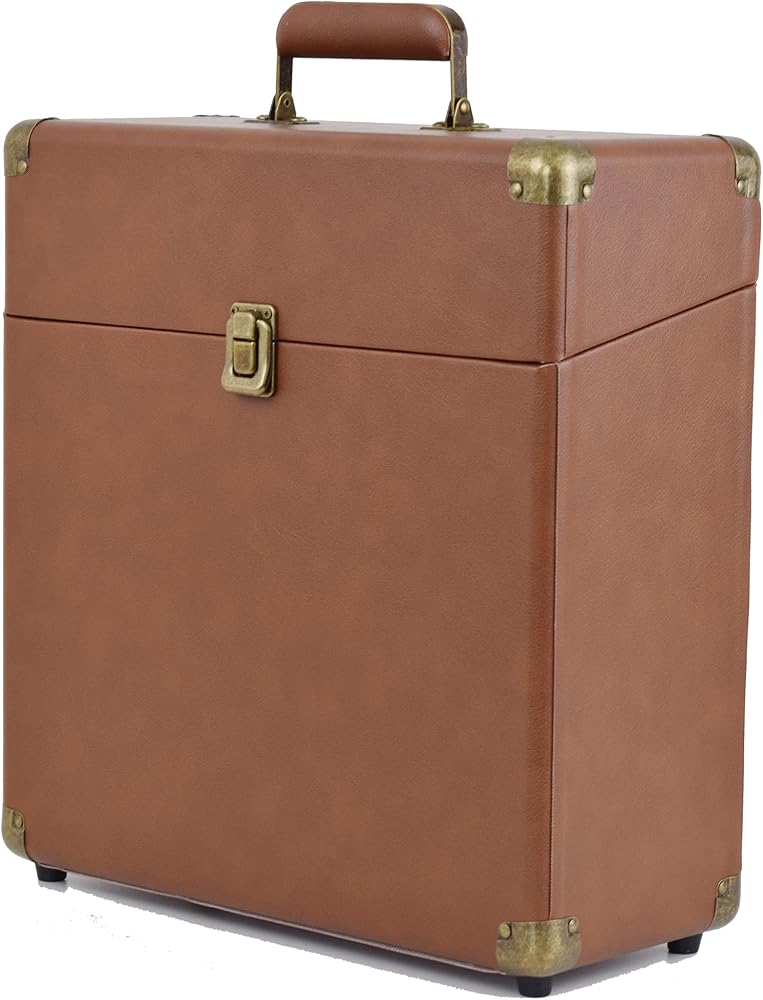 ヴィンテージ　レコードケース Amazon.com: LoopTone Vintage Vinyl Record Storage Case for 30