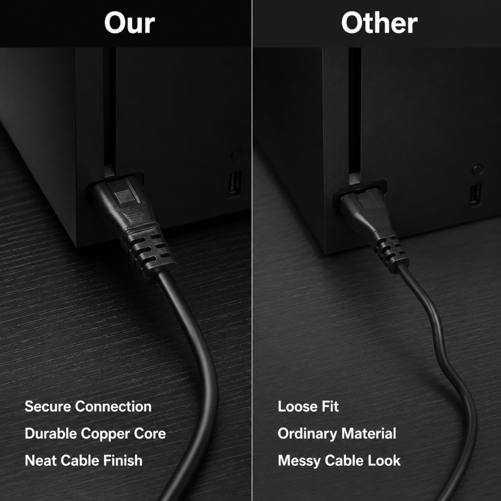 Netzkabel Eurostecker C7, Stromkabel Eurostecker auf C7, Euro Netzkabel 2-polig USB C Gerätebuchse, Stromkabel Verlängerungskabel 1,8 m, Kompatibel mit TV Monitor Laptop PS3 PS5 Xbox DVD Blu-ray