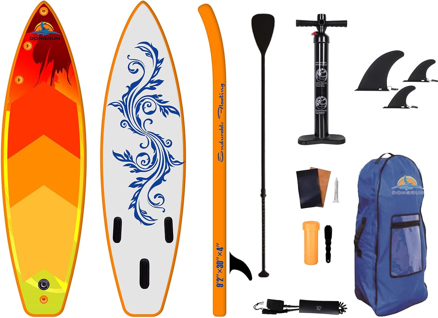 Kids Inflatable Stand Up Paddle Board，Size is 280 * 76 * 10cm, Sup Paddle Board Accessories Include Hand Pump, Adjustable Aluminum Paddle,Non-Slip Deck, Leash,Backpack and Bottom Fin for Youth & Kids