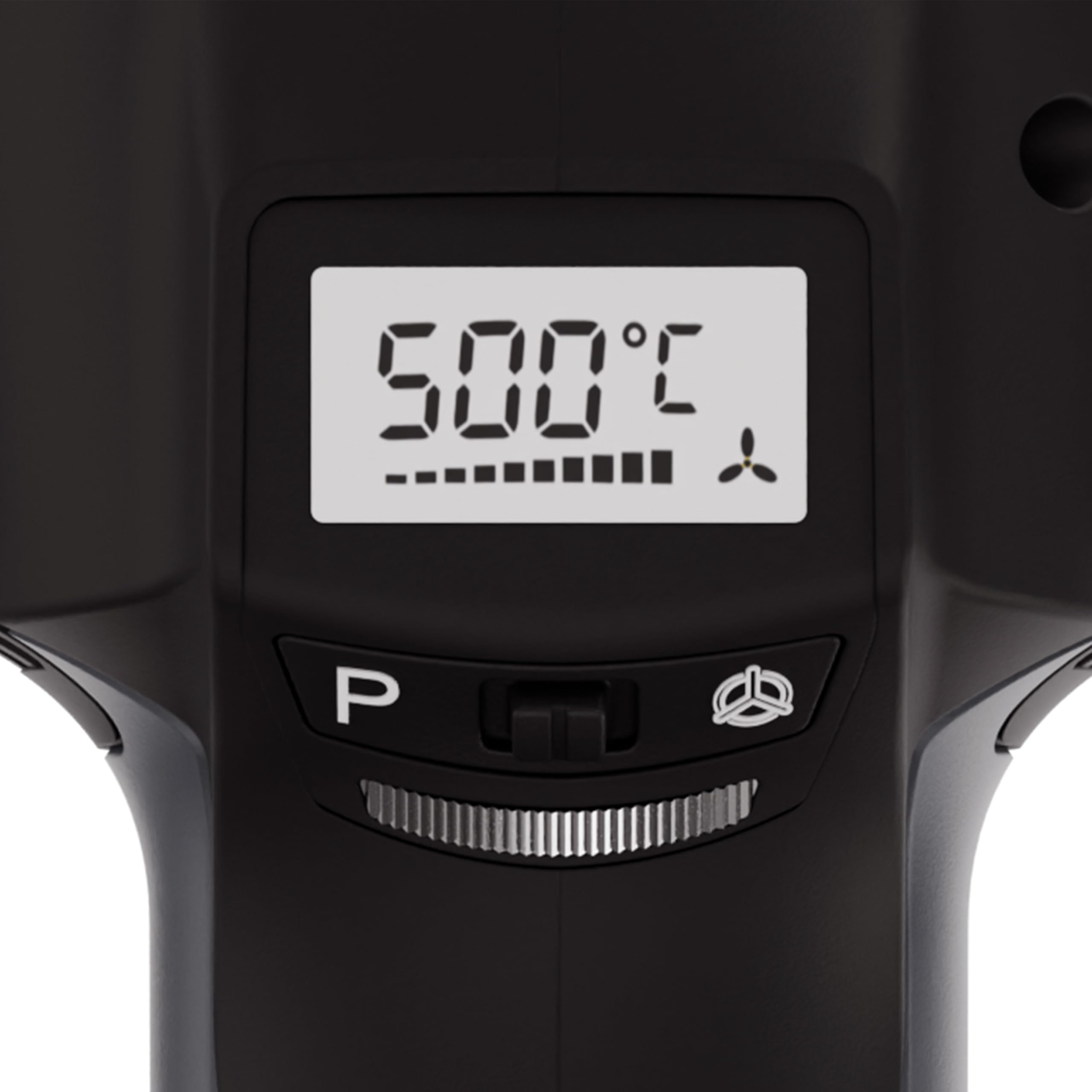 Steinel Heißluftpistole HM 2620 E im Koffer, 2300 W Stab-Heißluftgebläse, 700°C Heißluftfön, LCD-Display, LOC-Funktion