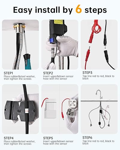 Vista 80 de WEWE grifo de cocina de una sola manija, de arco alto, extraíble, níquel pulido, grifos para fregaderos de cocina de una sola palanca, de acero