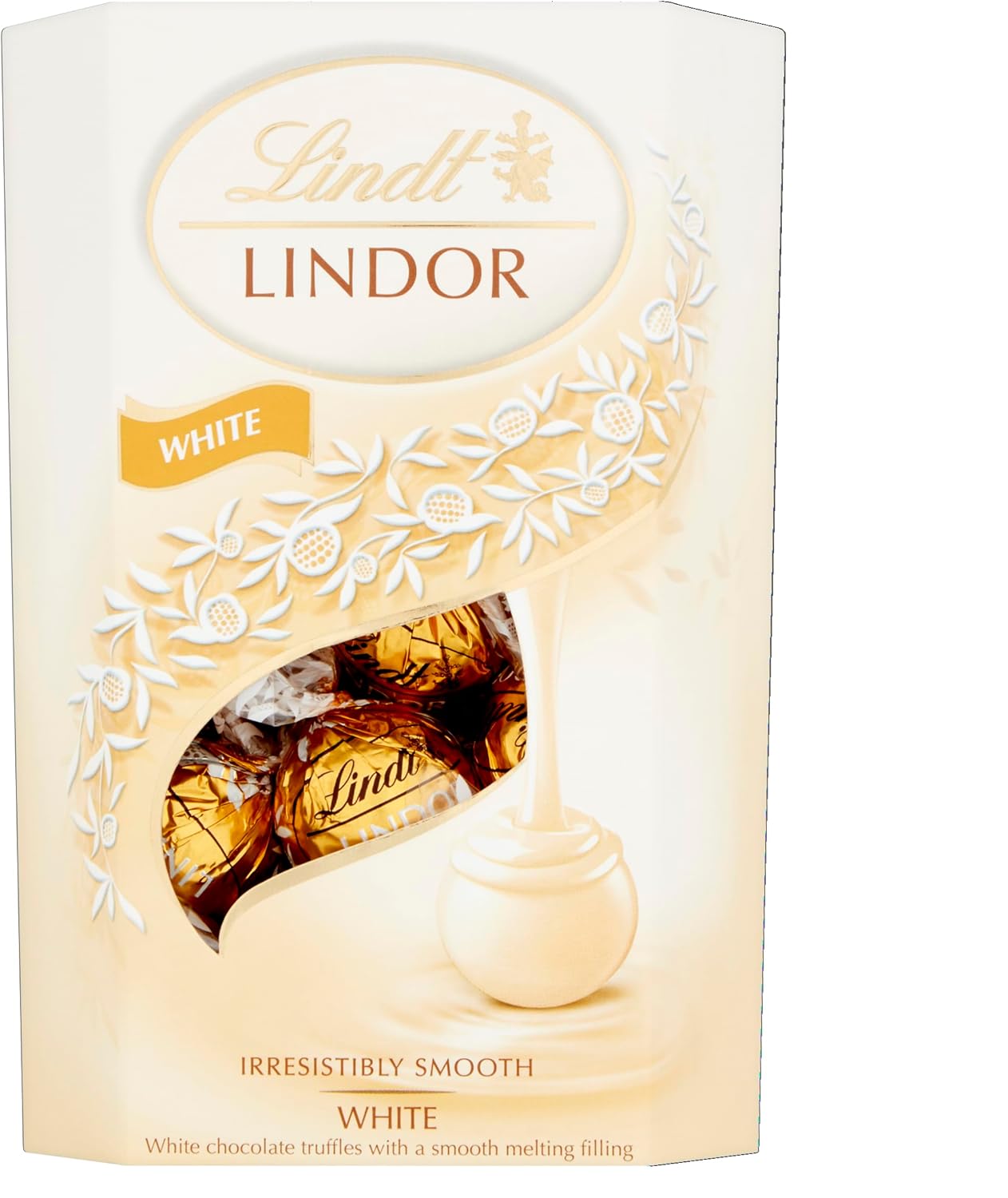 Lindt Lindor White Chocolate Truffles – 200g Box Approx. 16 Balls – Smooth Filling – Christmas, Gift, Birthday, Congratulations Treat