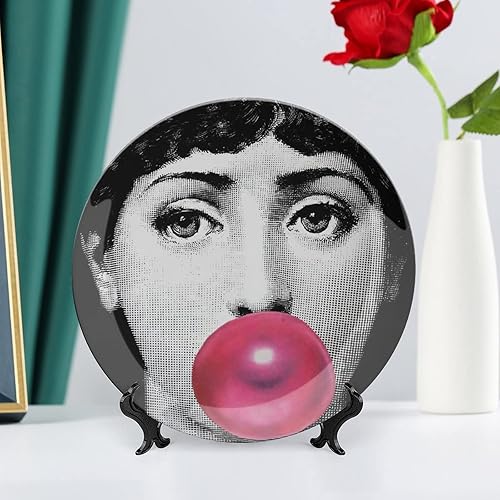 Miniatura 9 de Aloked Lina Cavalieri - Placa decorativa de pared, misteriosa placa de cara para colgar en la pared, incluye soporte y gancho de resorte especial,