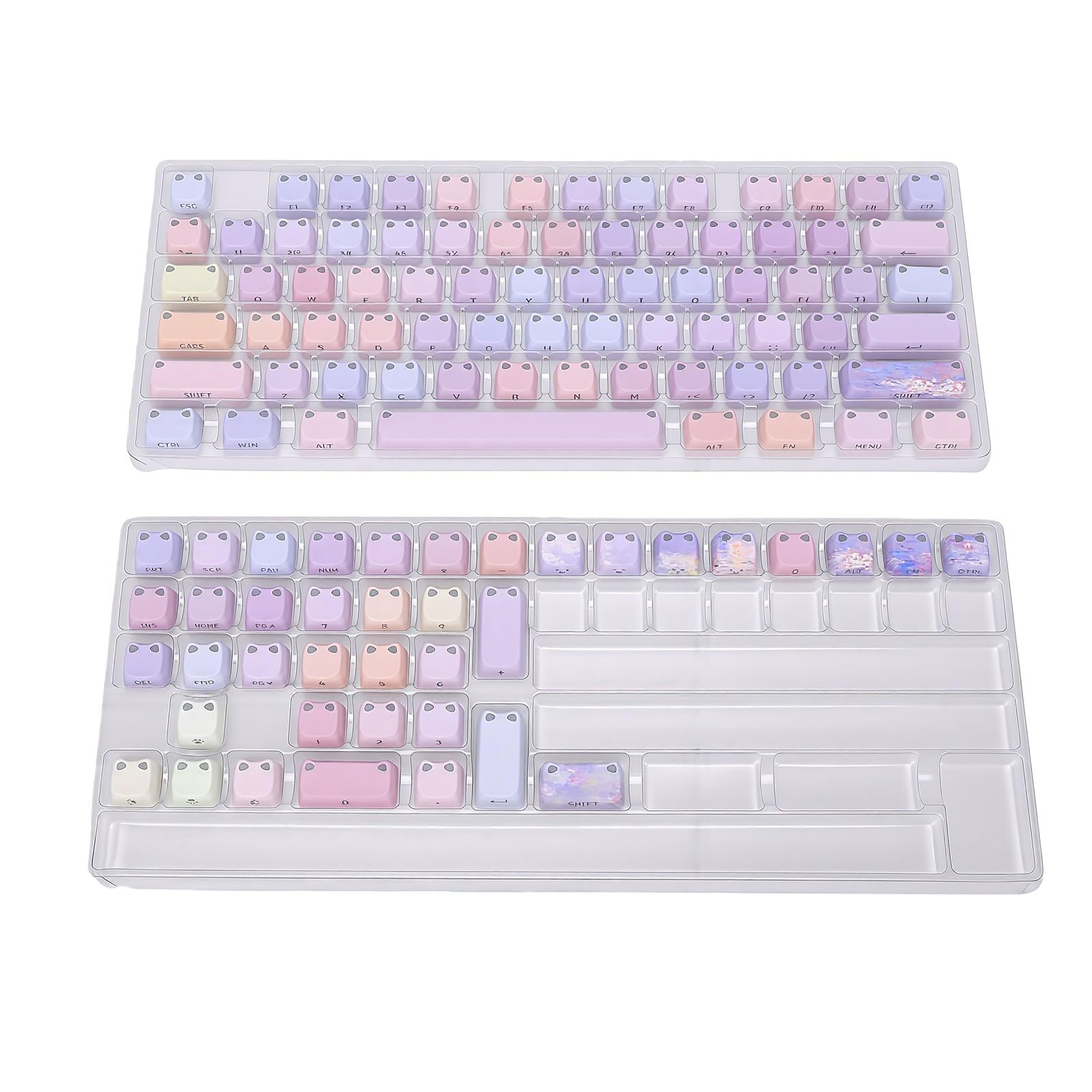 PBT Keycap, Comodo Set da Gioco da 113 Tasti (Digitare un)