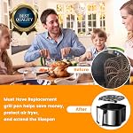 Air Frier Grill Pan pour Gourmia GAF798 7QT GAF716, Classe alimentaire Antiadhésif 8,97''*8,97'" Air Pièces de rechange de friteuse Accessoires Plaque de grille de rack plaque de Crisper, Lave-vaisselle coffre-fort