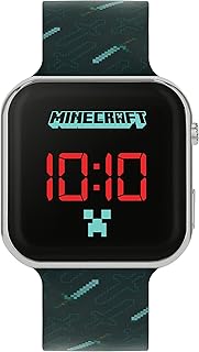 Minecraft Boy's Digital Quartz Watch with Silicone Strap MIN4097