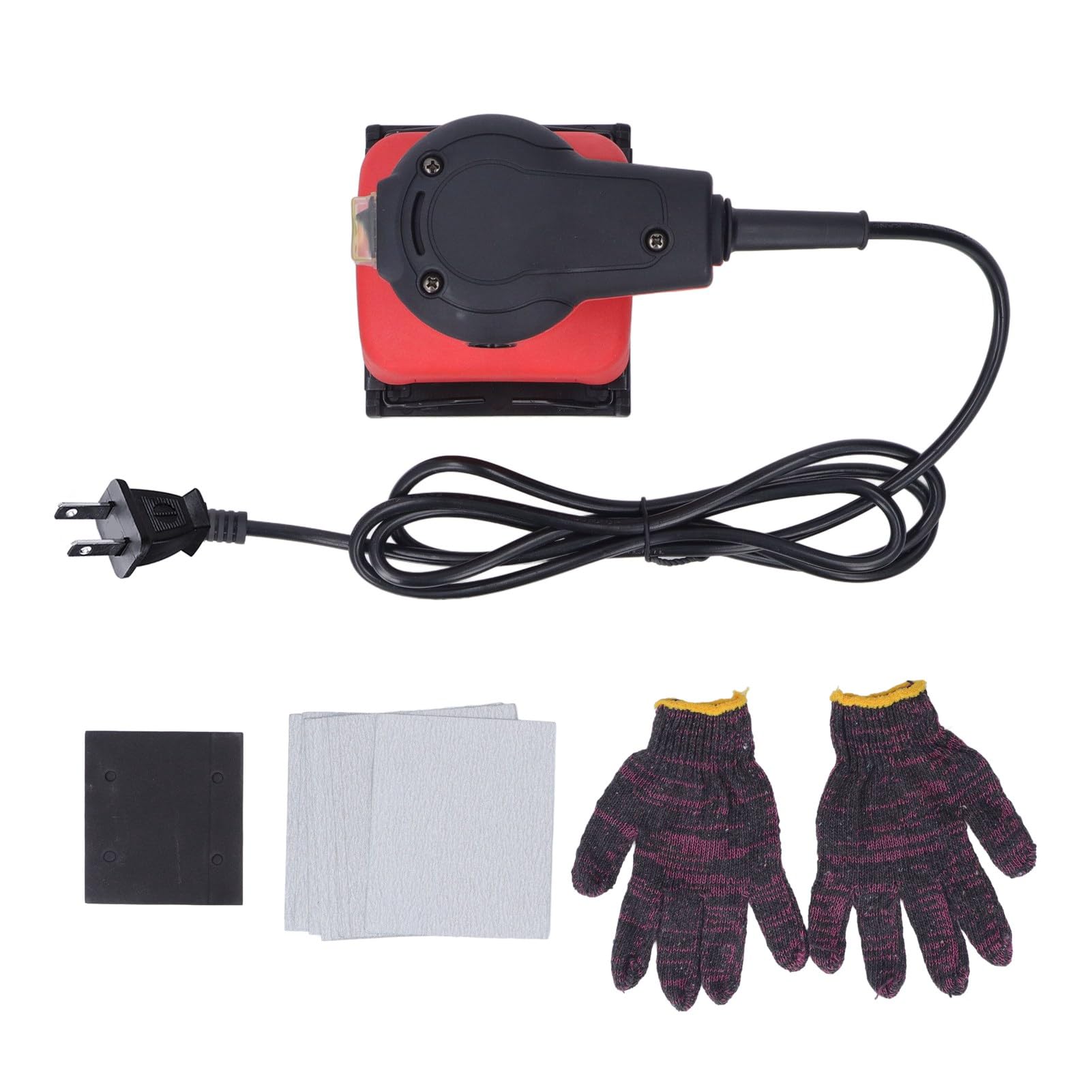 Natudeco Electric Sander Low Noise Power Detail Sander Sanding Machine Electric Sanding Tool with 10 Sandpapers for Wood Metal and Plastic