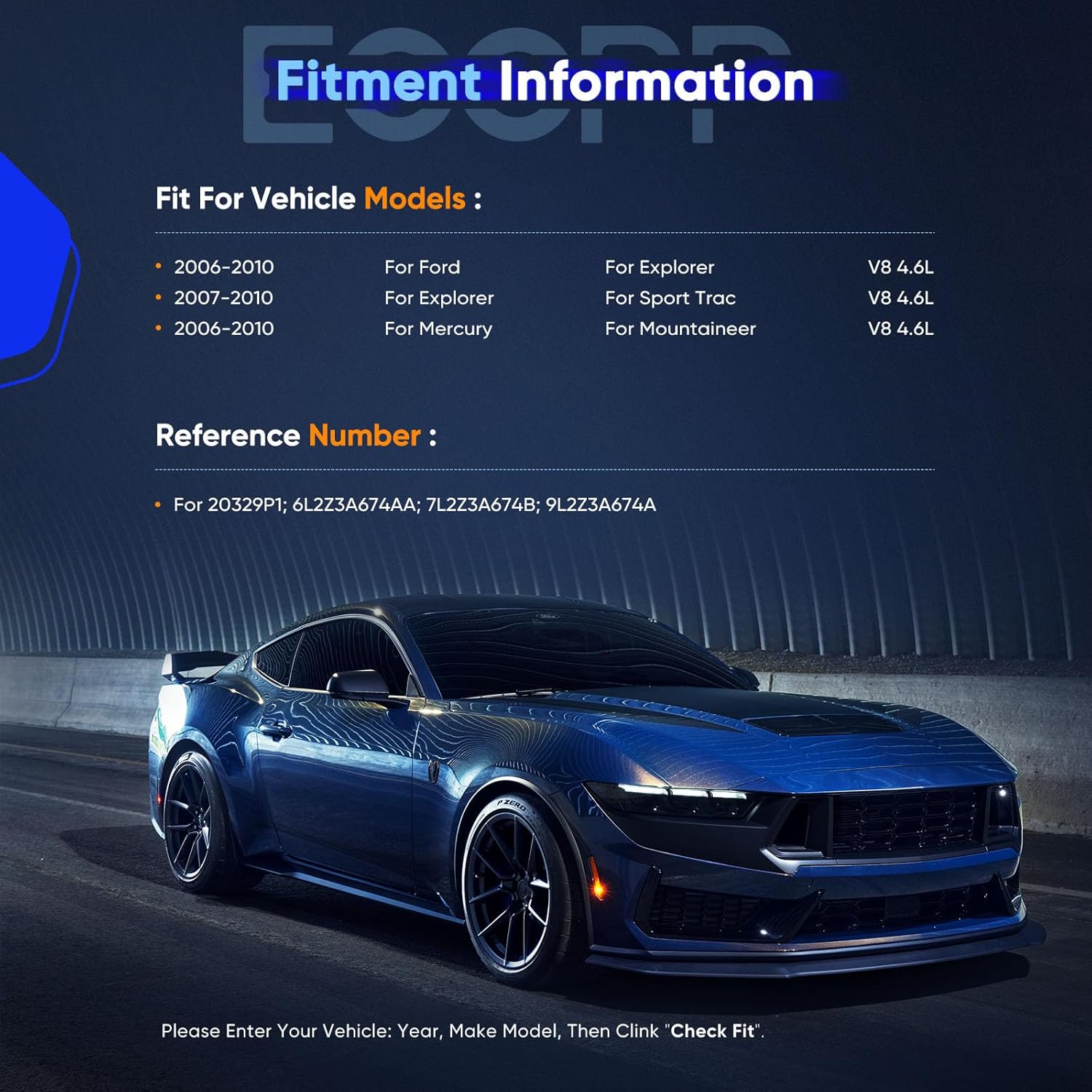 ECCPP Power Steering Pump fit for Ford Explorer 2006-2010 V8 4.6L for Explorer Sport Trac 2007-2010 V8 4.6L for Mercury Mountaineer 2006-2010 V8 4.6L Replace 6L2Z3A674AA