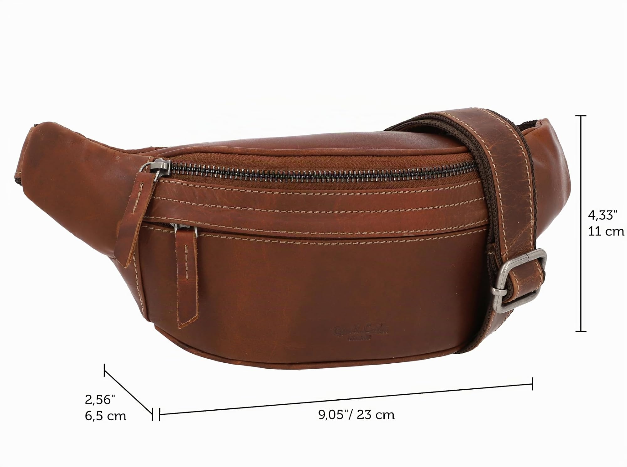 Gusti Marsupio Pelle Spencer – Marsupio Pelle Uomo & Donna in Vera Pelle con Cinghia Regolabile, Stile Vintage Elegante e Compatto