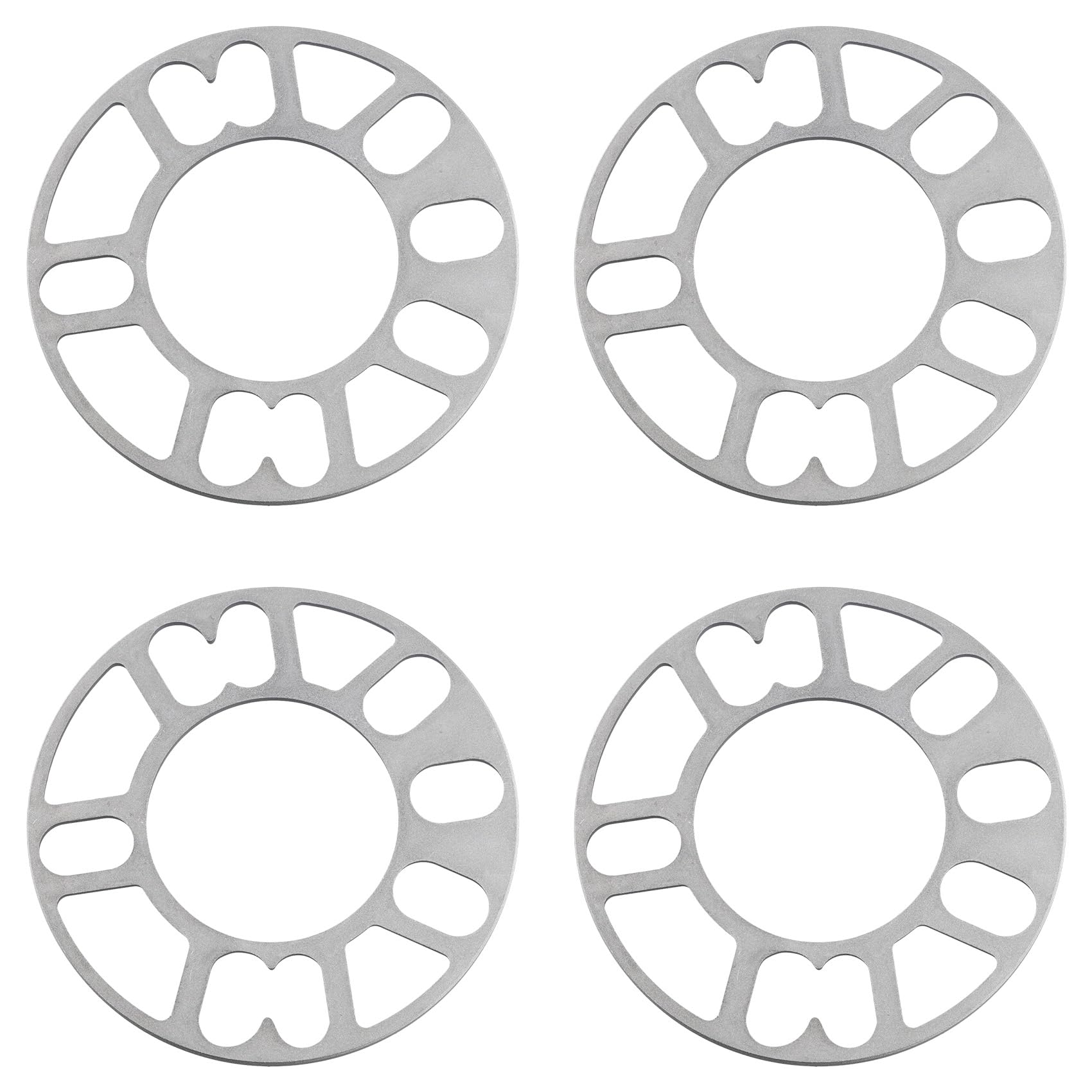 4 PièCes Entretoises de Roue en Aluminium Cales Plaque Entretoises de Roue Automatique 5Mm Goujon pour 4X100 4X114.3 5X100 5X108 5X114.3 5X120