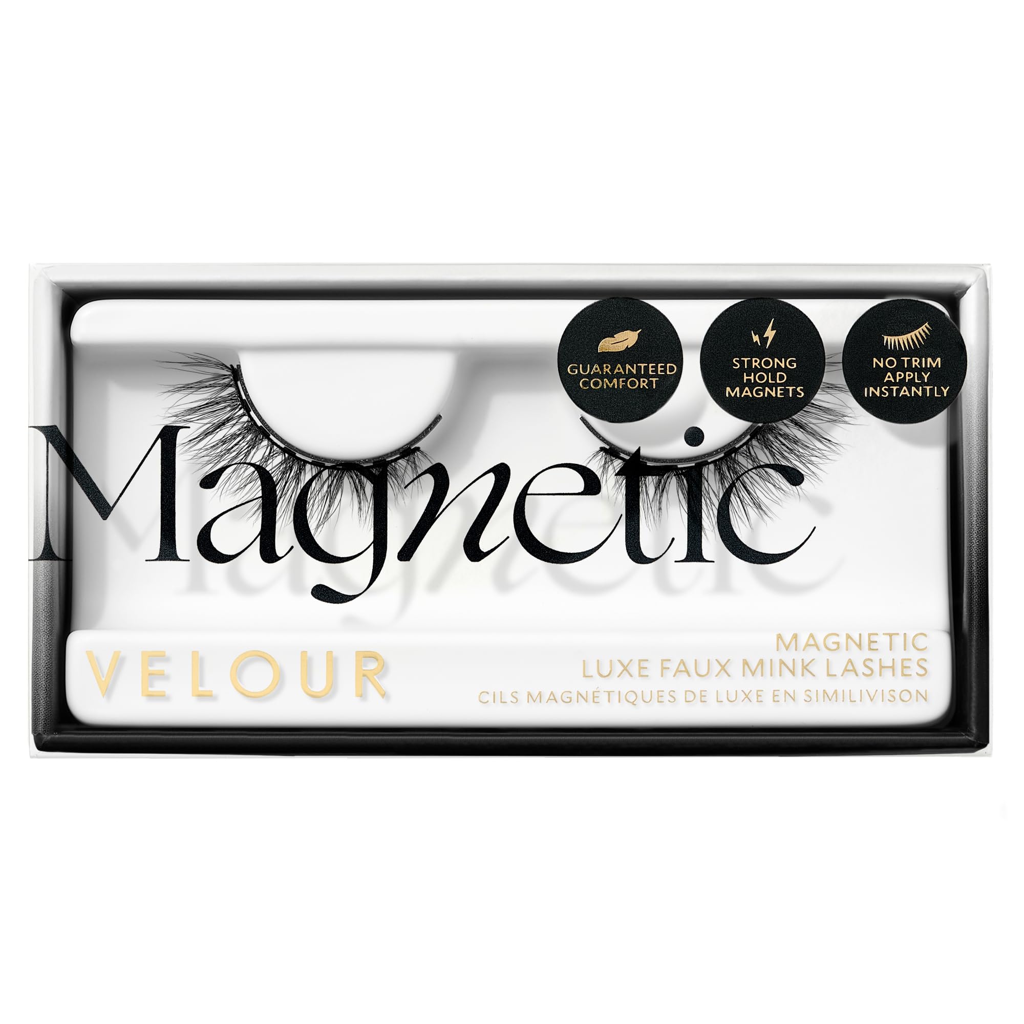 VELOUR Magnetische Wimpern, luxuriöse Wimpern, wiederverwendbar, bis zu 30 Mal vegan, für alle Arten von Augen, natürliche Wimpern, magnetischer Eyeliner nicht im Lieferumfang enthalten (She'S A