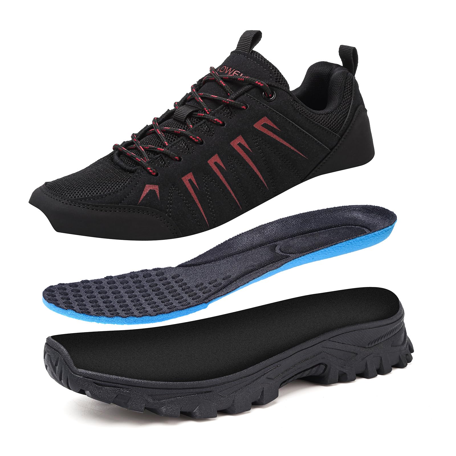 HaloTeam Chaussures Basses de Randonnée Homme Antidérapant Respirant Sneakers Marche Promenades Voyages Bottes de Trekking 39 EU-45 EU
