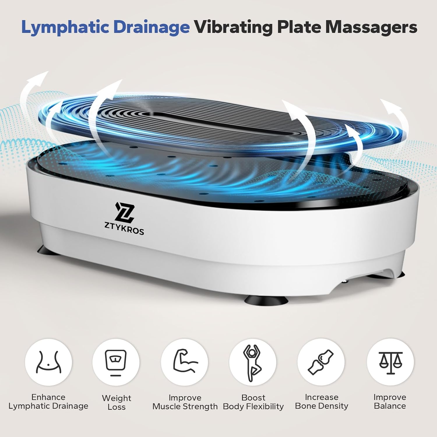 Vibration Plate Exercise Machine, Enlarged Vibration Plate for Lymphatic Drainage Vibrating Plate Fitness, Whole Body Vibration Plates for Weight Loss Power Plate Vibration Platform 99 Speeds 660 LBS