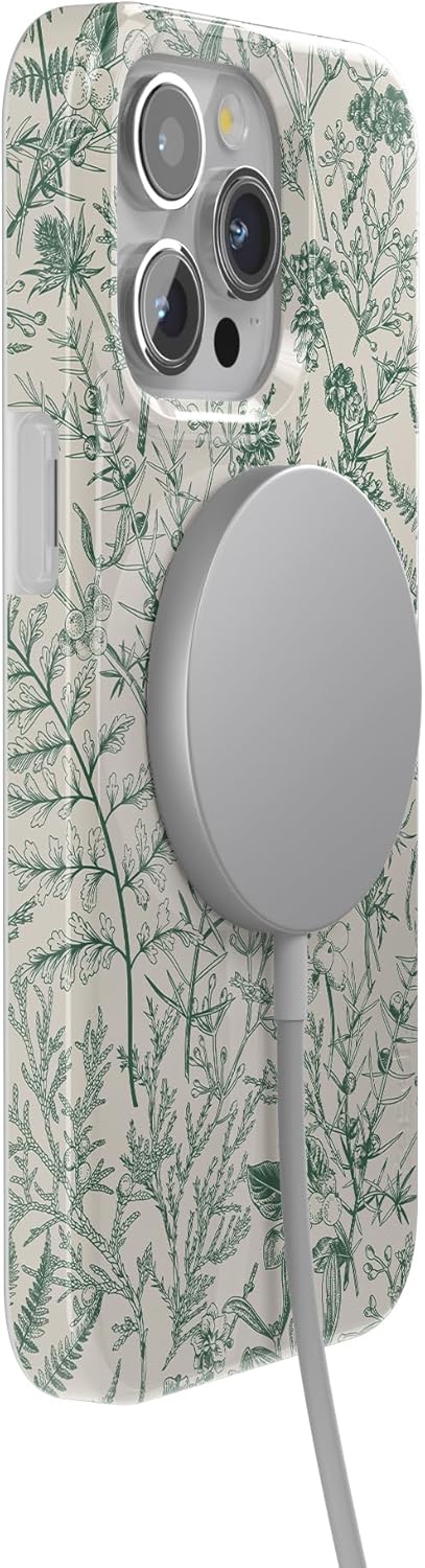Casely iPhone 15 Pro Case | Sage Garden | Green Floral | Compatible with MagSafe | Classic Ultra Slim Design - Image 5