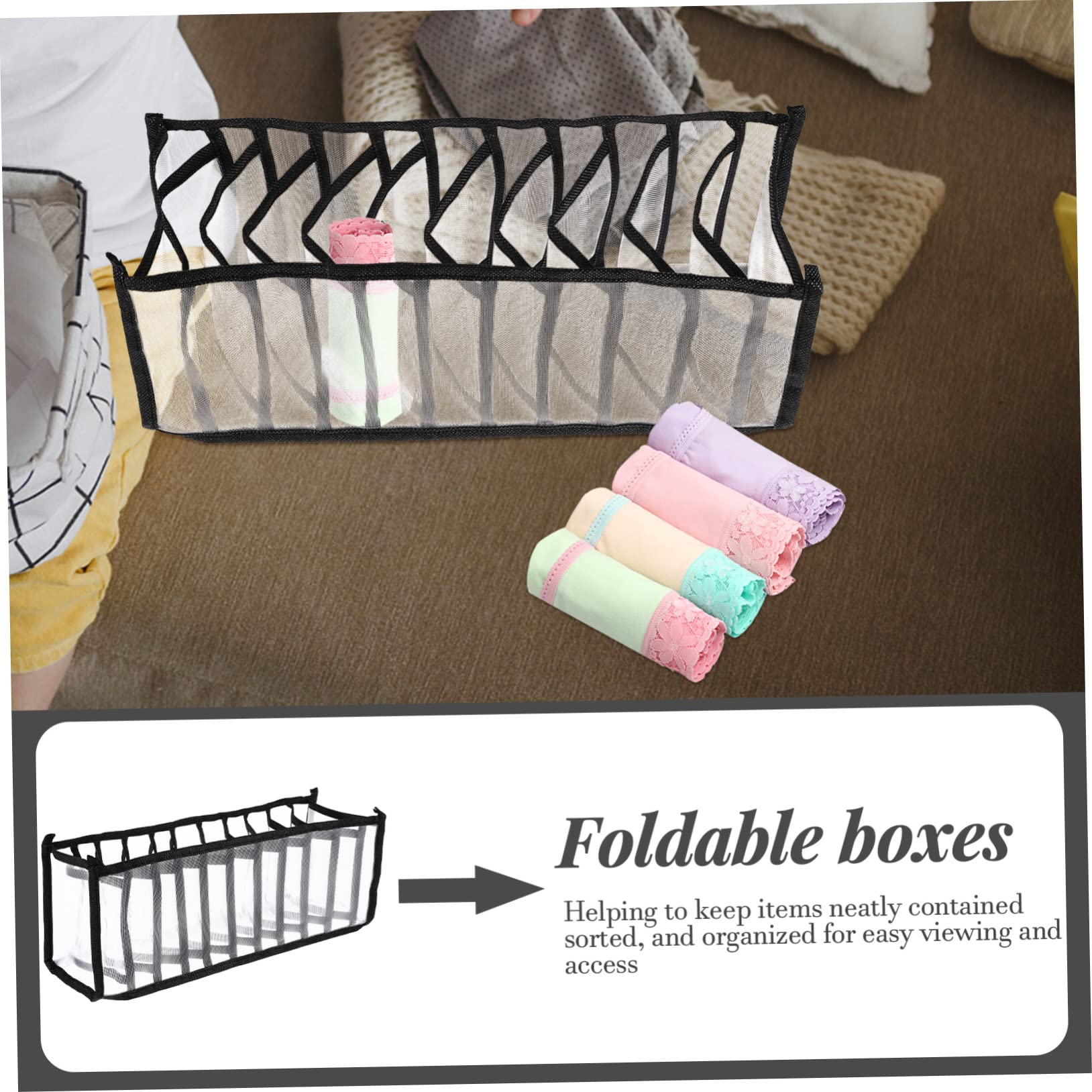 Amosfun 3 Sets Platzsparender Unterwäsche-organizer Schrank-unterwäsche Strumpfhosenhalter Bh-schrank-organizer Einfach Zu Organisieren