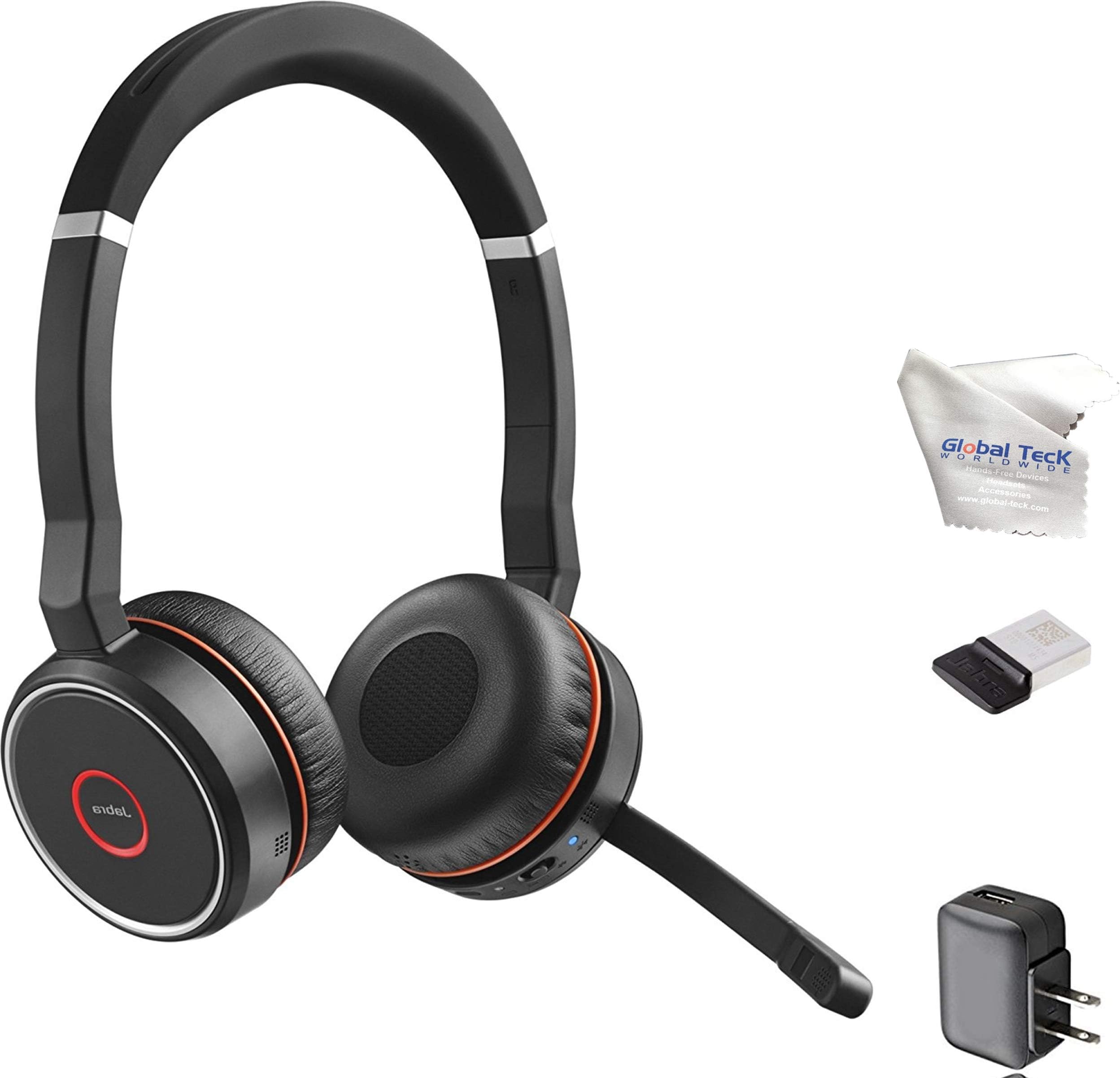 Global Teck WorldwideGN/Jabra Audio Evolve 75 Bluetooth Headset w/Bonus Wall Charger, 7599-832-109-B