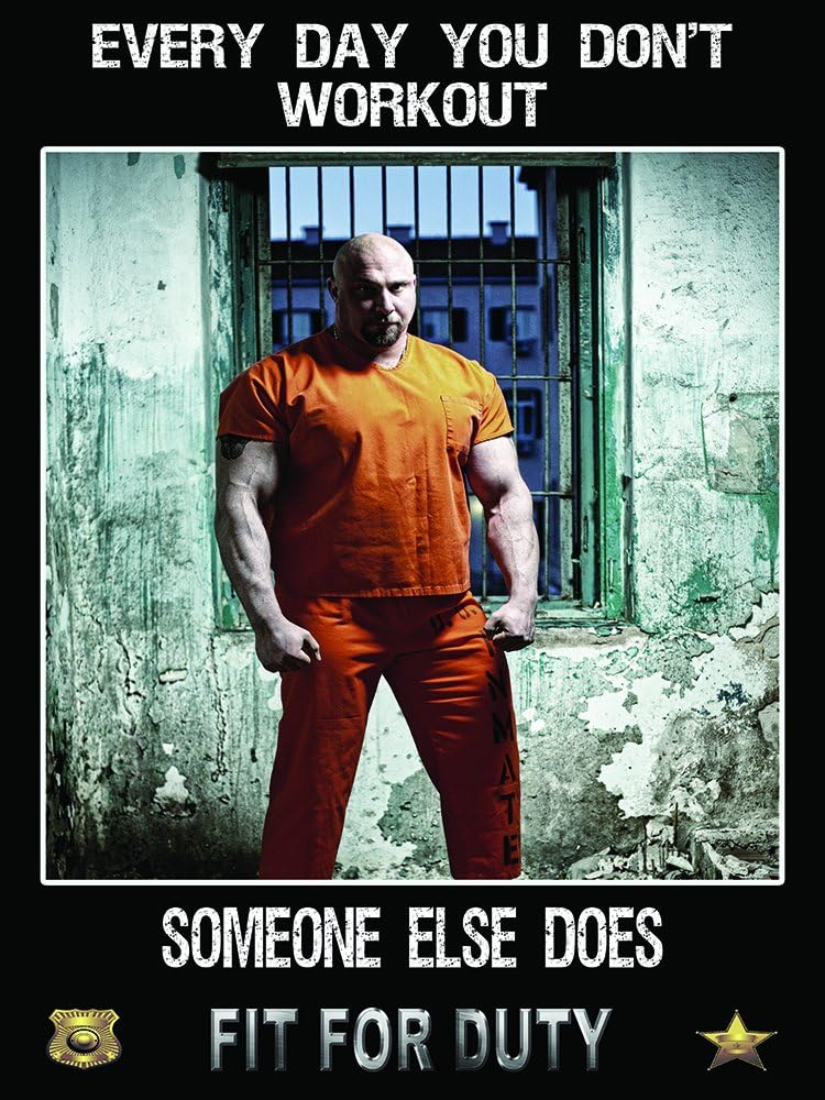 Police Workout Poster Police Fitness Poster Police Officer Poster 18X24