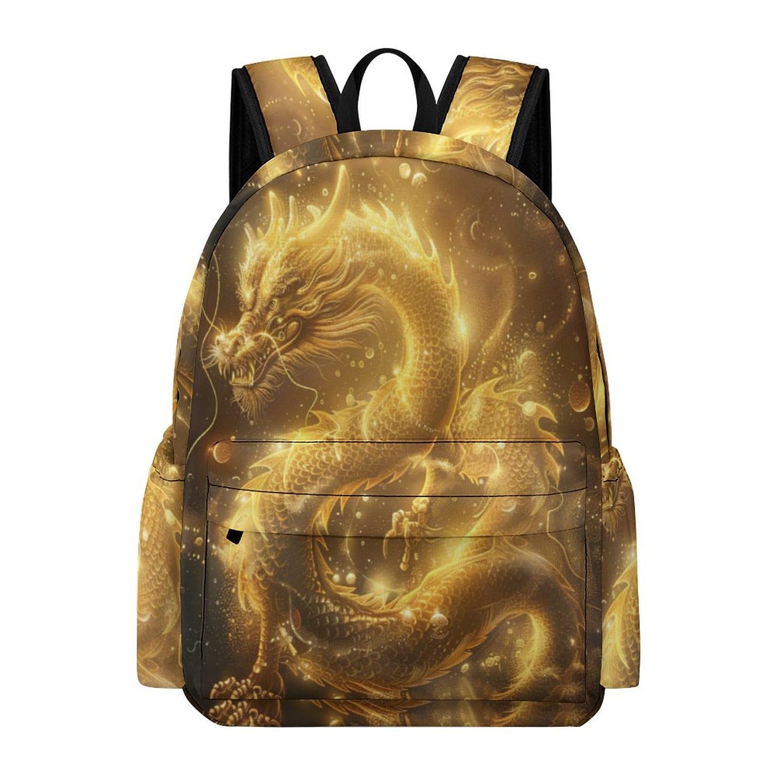 TPISLI Children Dragon Pattern Daypack Boys Girls 8-14 Years Fashion Style Chinese Style Fashion School Bag for Outdoor Travel Holiday Gift, 13.3 Inch Laptop Backpack — image 1