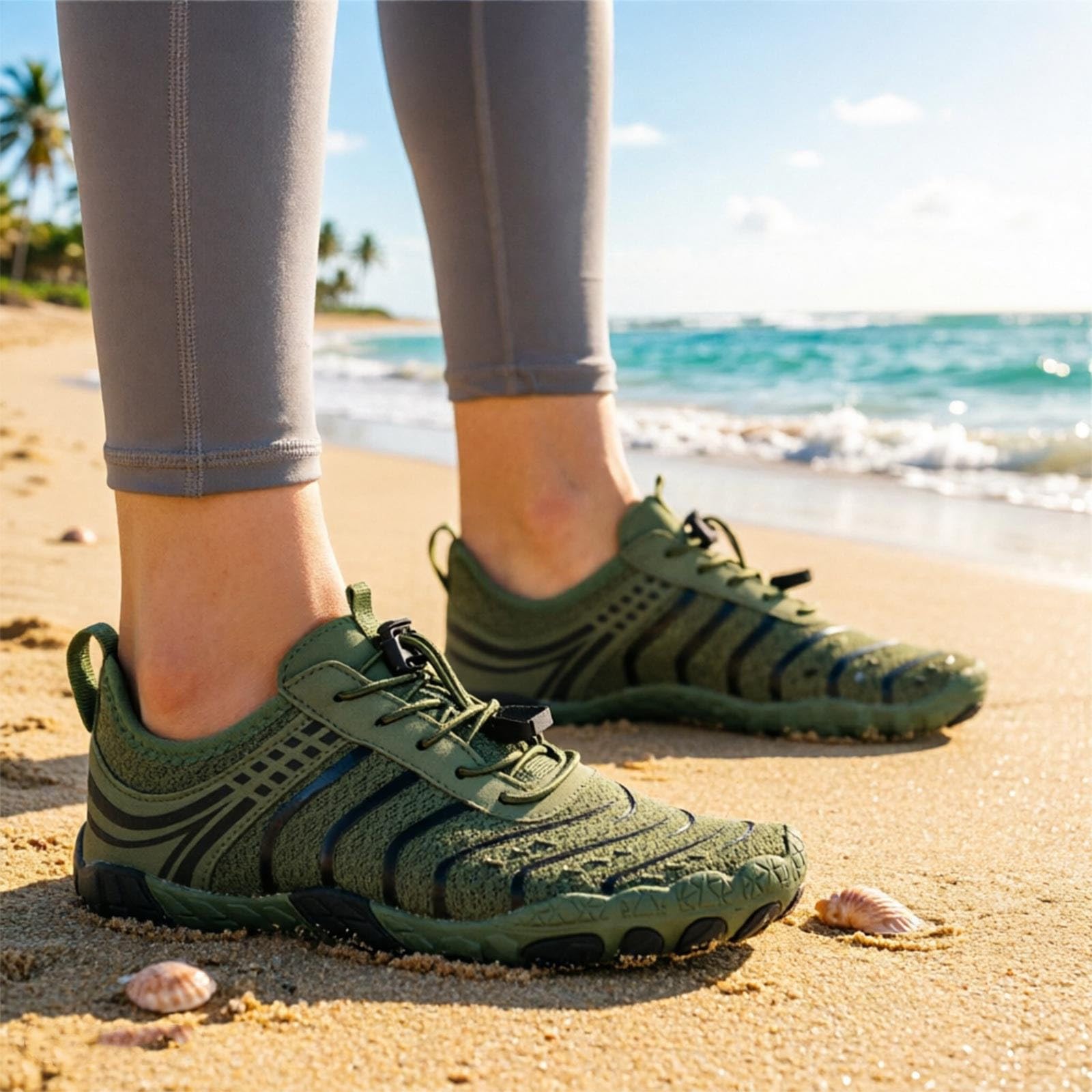 Damskie buty do wody z odpinanymi palcami, do pływania, nurkowania, spacerów po plaży, lekka, elastyczna podeszwa, idealne do uprawiania sportu, joggingu