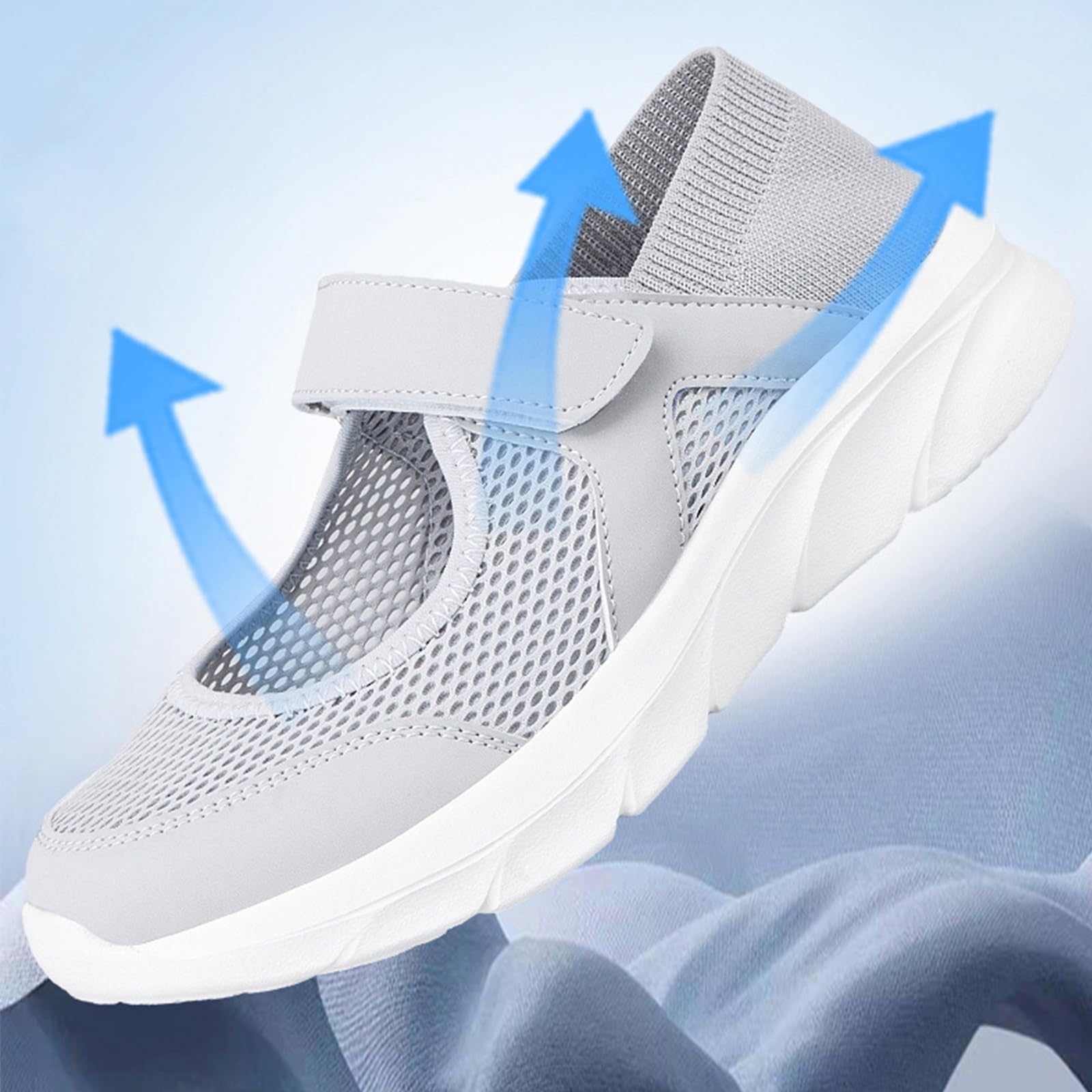 Damskie buty na lato, oddychające, antypoślizgowe, miękkie podeszwy, starsze buty