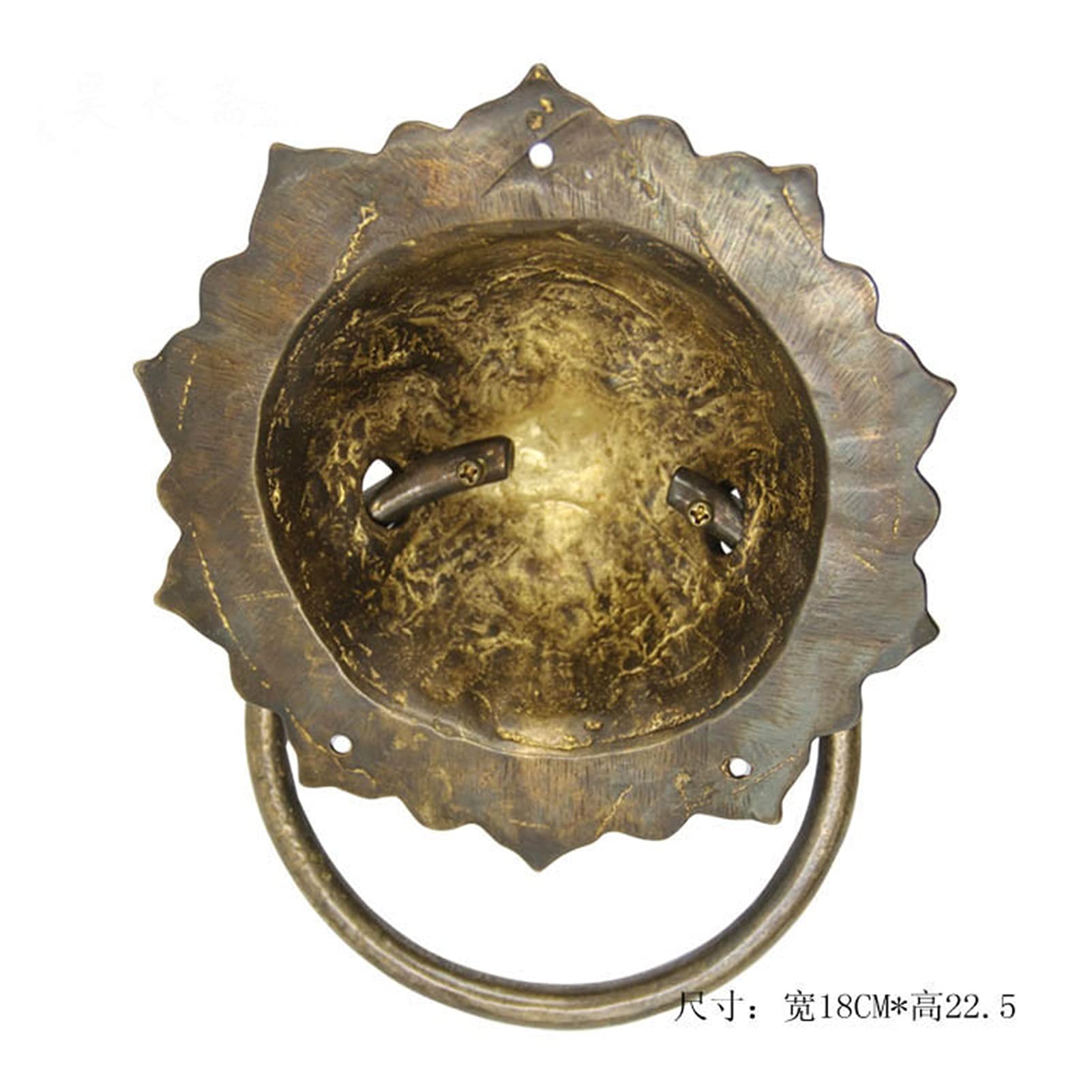 Kołatka mosiężna, klamka do drzwi miedziana kołatka uchwyt rękodzieło antyczne meble w stylu tygrysie mosiężne kołatki(Brass)