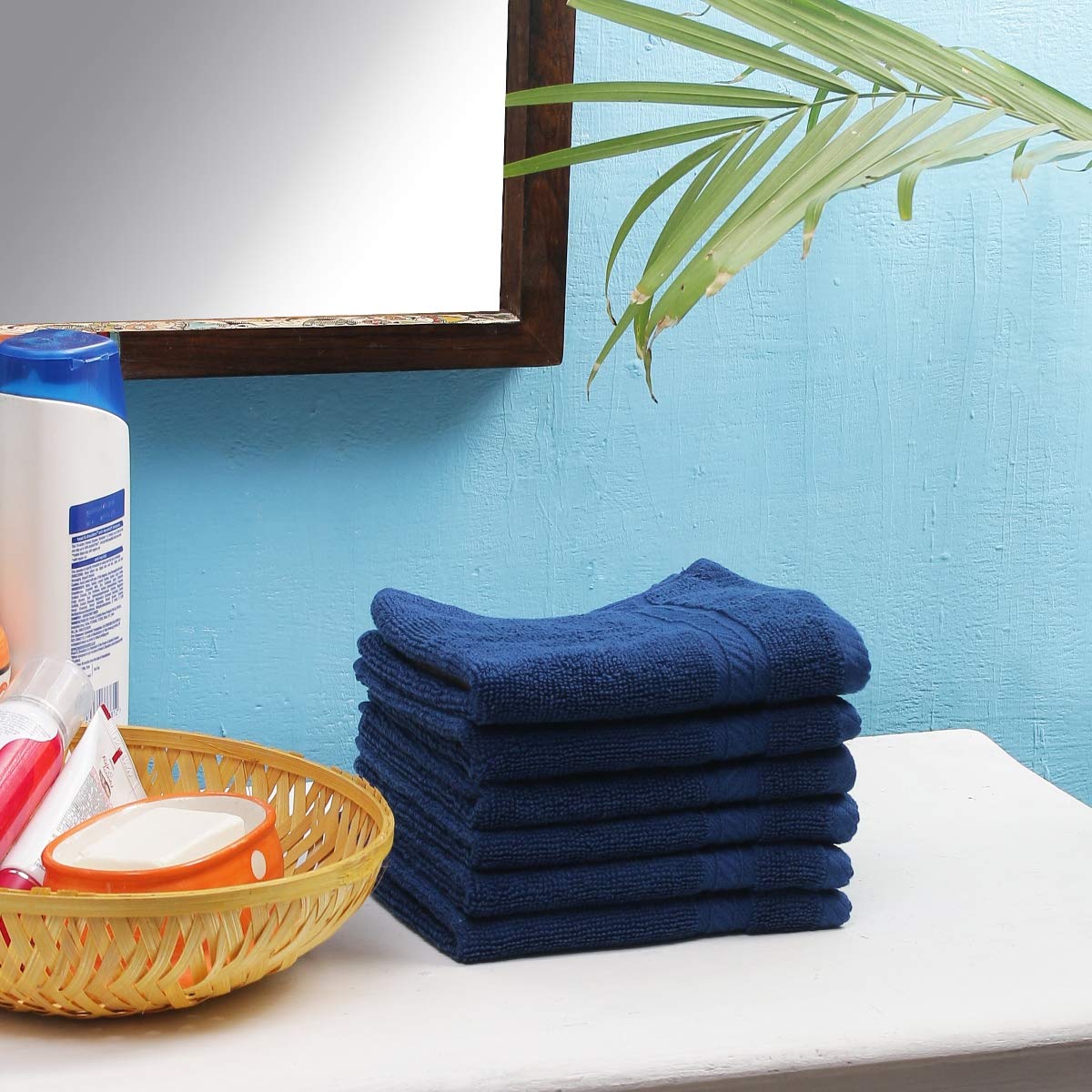 FRESH FROM LOOM Face Towel Set of 6pc - Navy Blue | 100% Cotton |Ultra Soft, Absorbent & Quick Dry Towel for facewash, Gym, Pool, Travel, Spa, Beauty Salon and Yoga | 13 x 13 Inches 500 GSM (B0BRVMM4Z5) Amazon Price History, Amazon Price Tracker