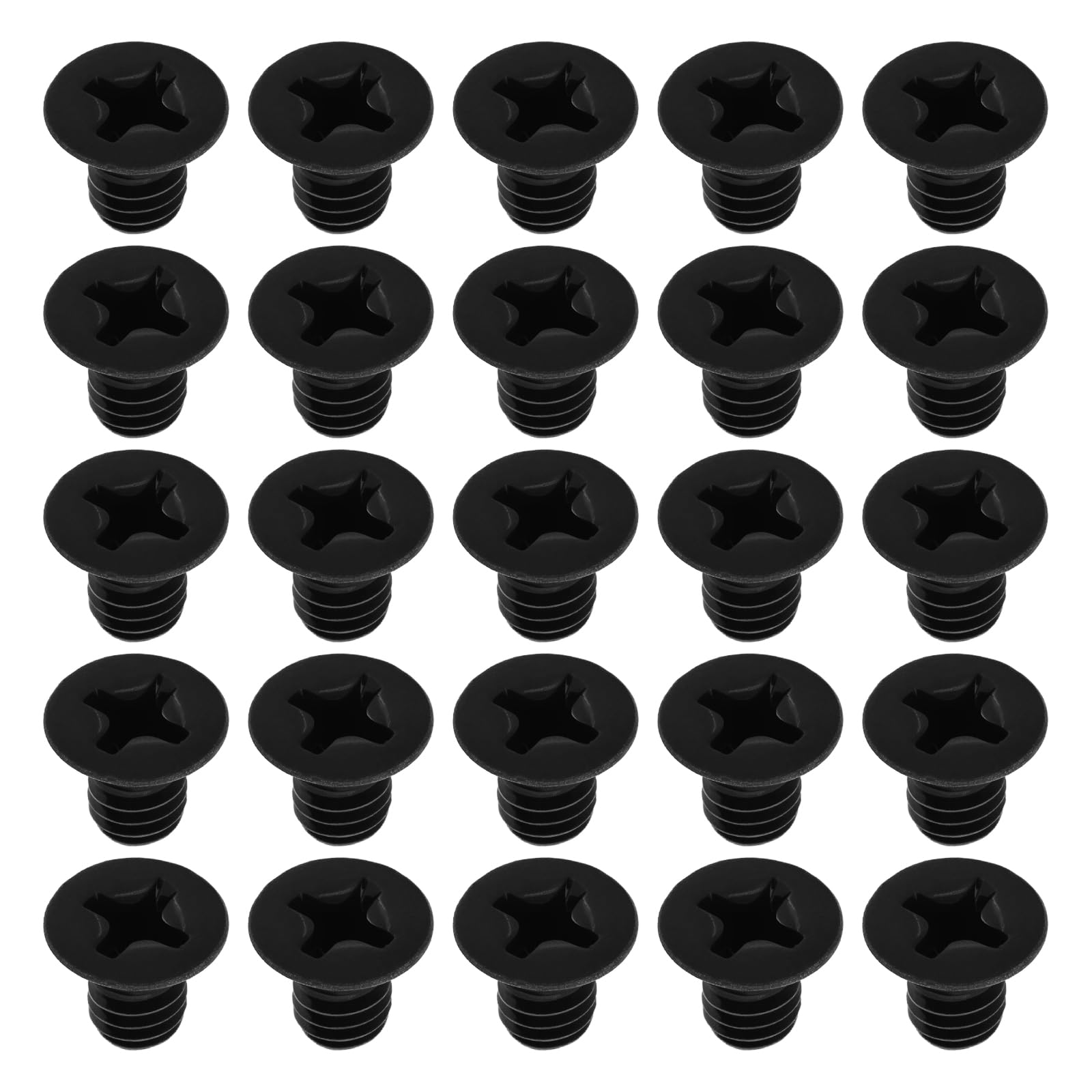 YINETTECH 100PCS M4X6mm Flat Head Machine Screw Compatible with Milwaukee 2557-20 M12 Fuel 3/8 Inch Ratchet Cross Countersunk Screw