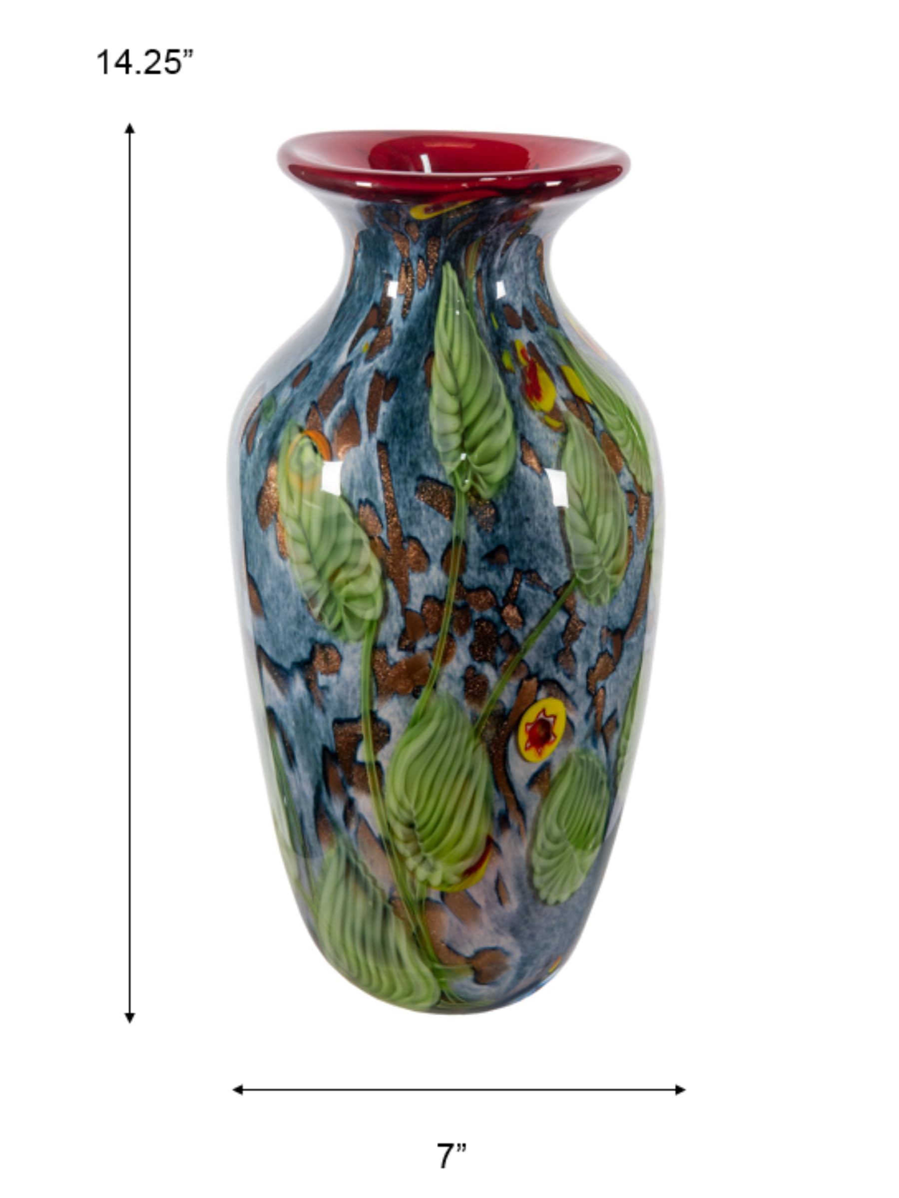 Amazon.com: Dale Tiffany AV21009 Tesoro Hand Blown Art Glass Vase